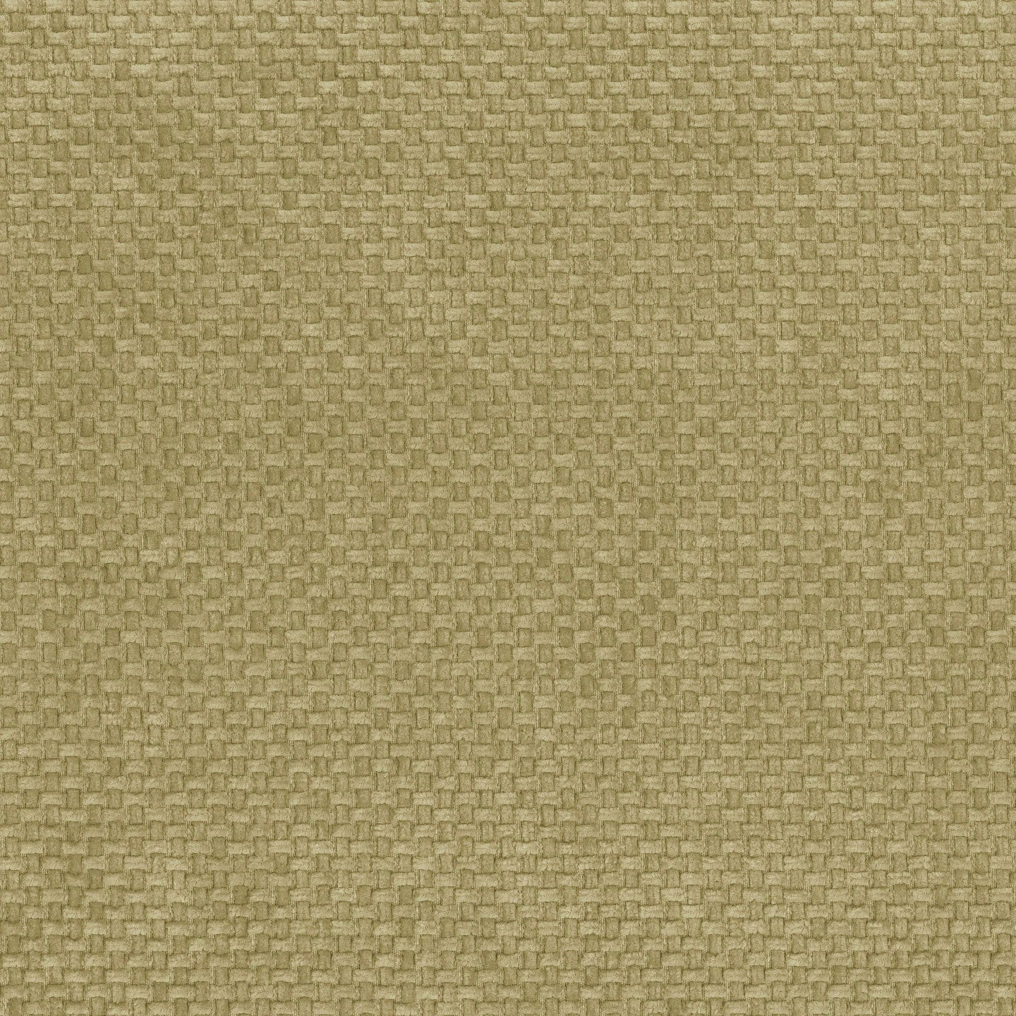 Primo piano del tessuto T26 di Divani.Store in verde oliva chiaro, che mostra la sua trama a griglia e il sottile motivo a scacchiera per una finitura raffinata e tattile.