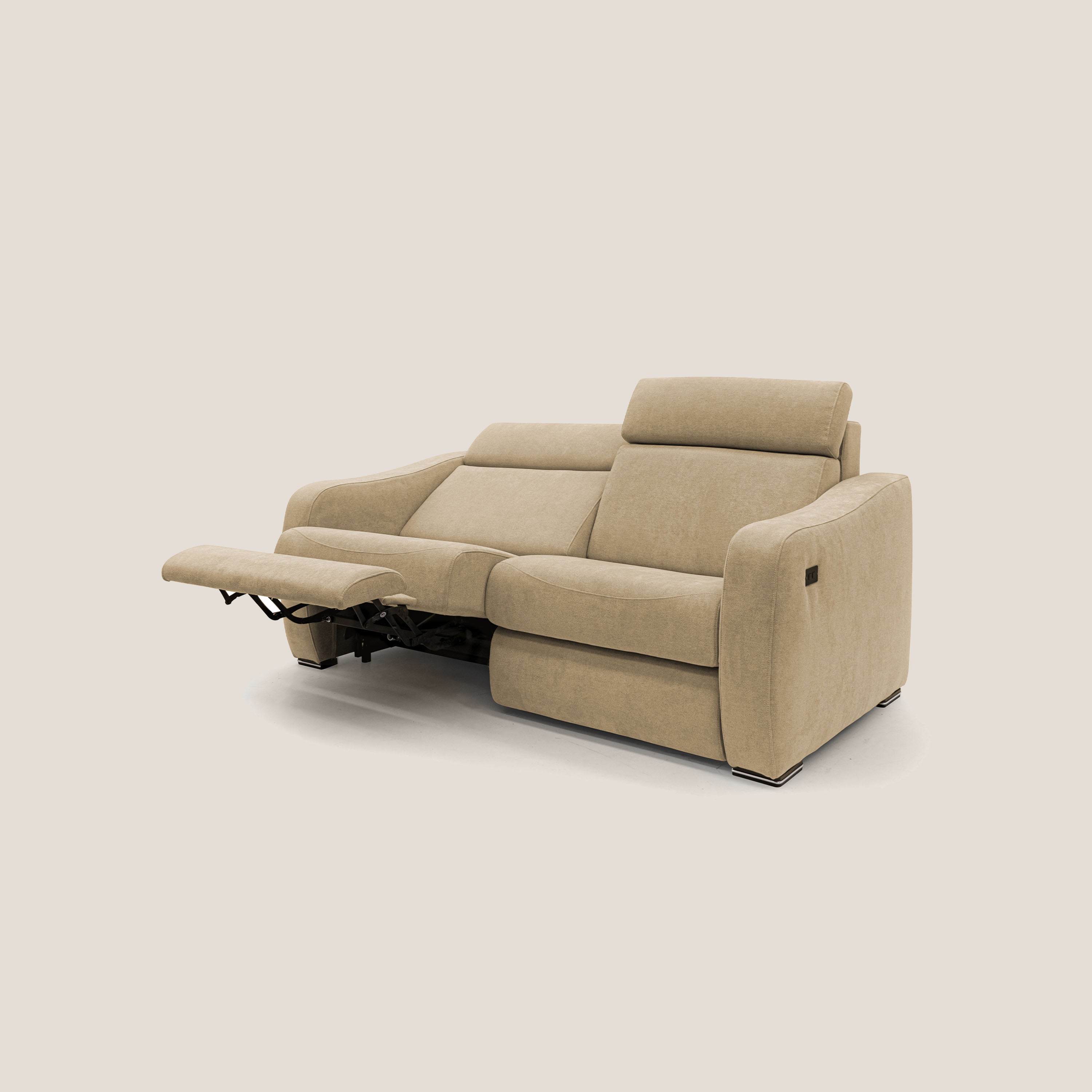 Gummy Divano con meccanismo relax elettrico beige - divani.store