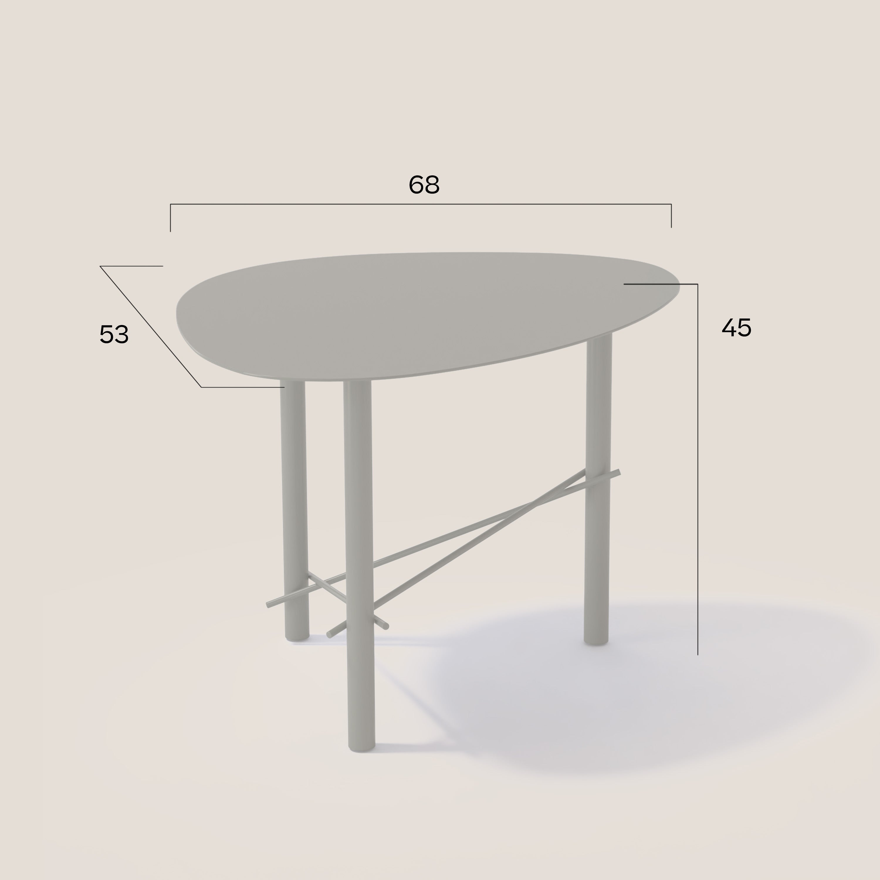 Cookie tavolino alto con piano in laminam terre di matera - divani.store