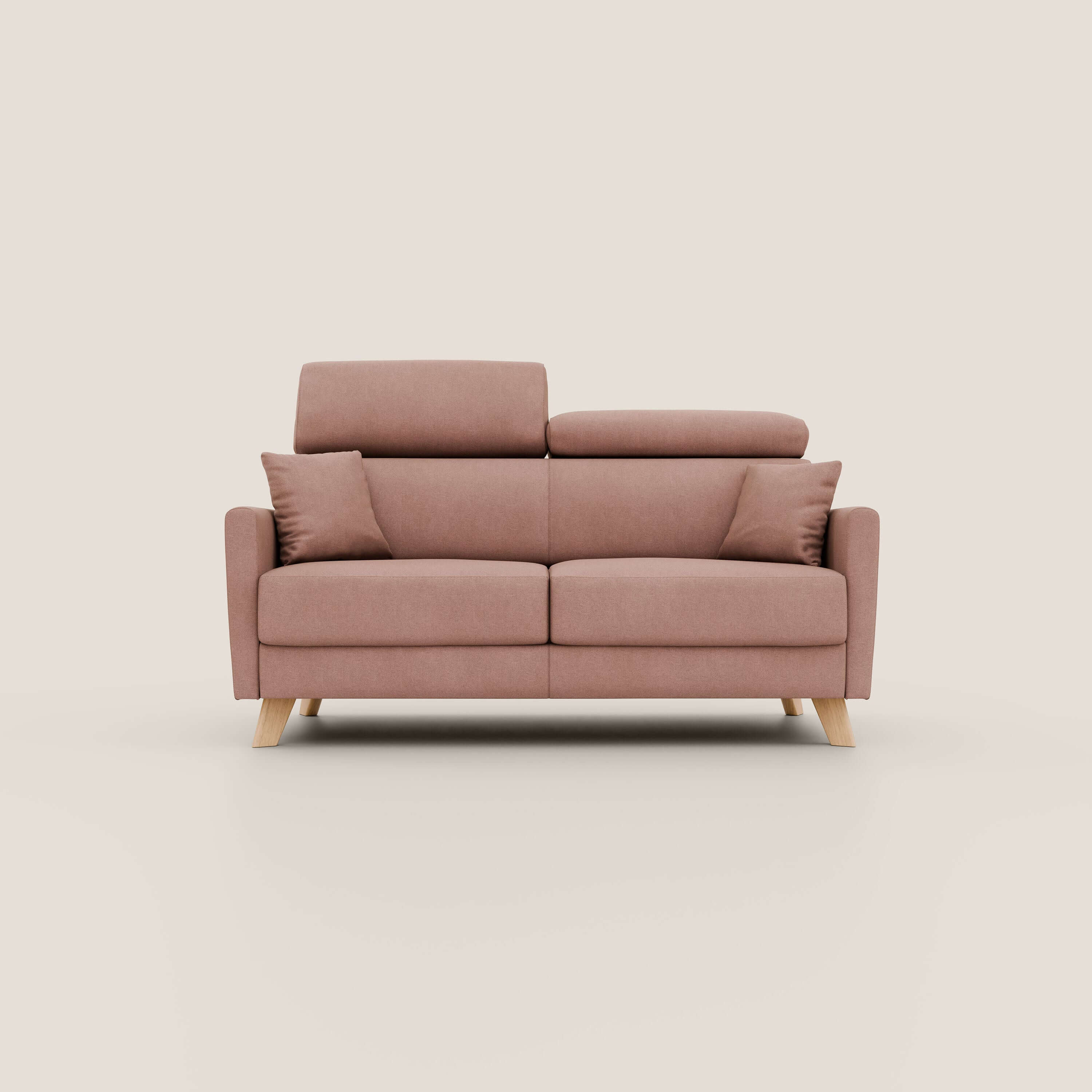 Francy divano letto matrimoniale con poggiatesta regolabili in tessuto impermeabile e smacchiabile T17 - divani.store