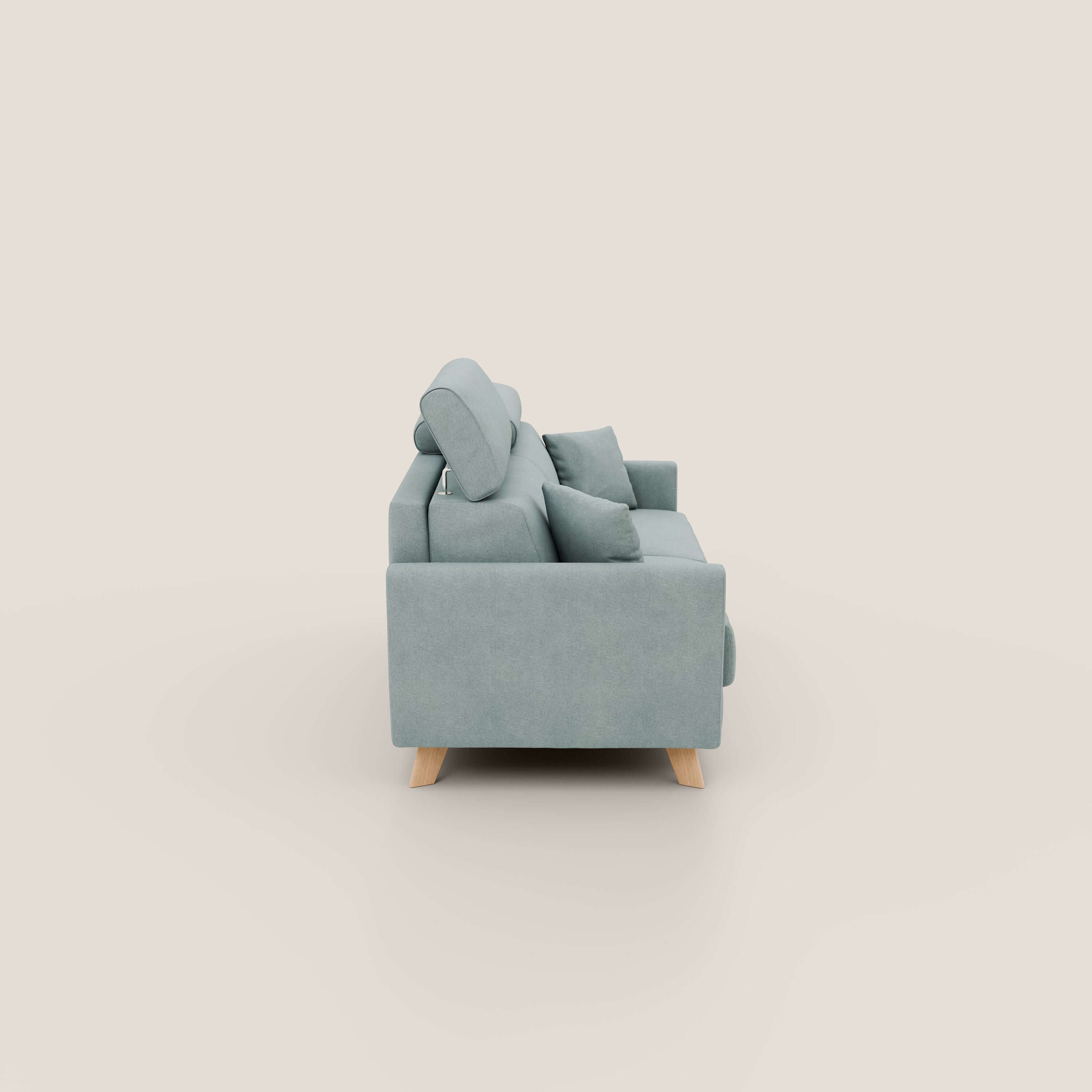 Francy divano letto matrimoniale con poggiatesta regolabili in tessuto impermeabile e smacchiabile T17 - divani.store