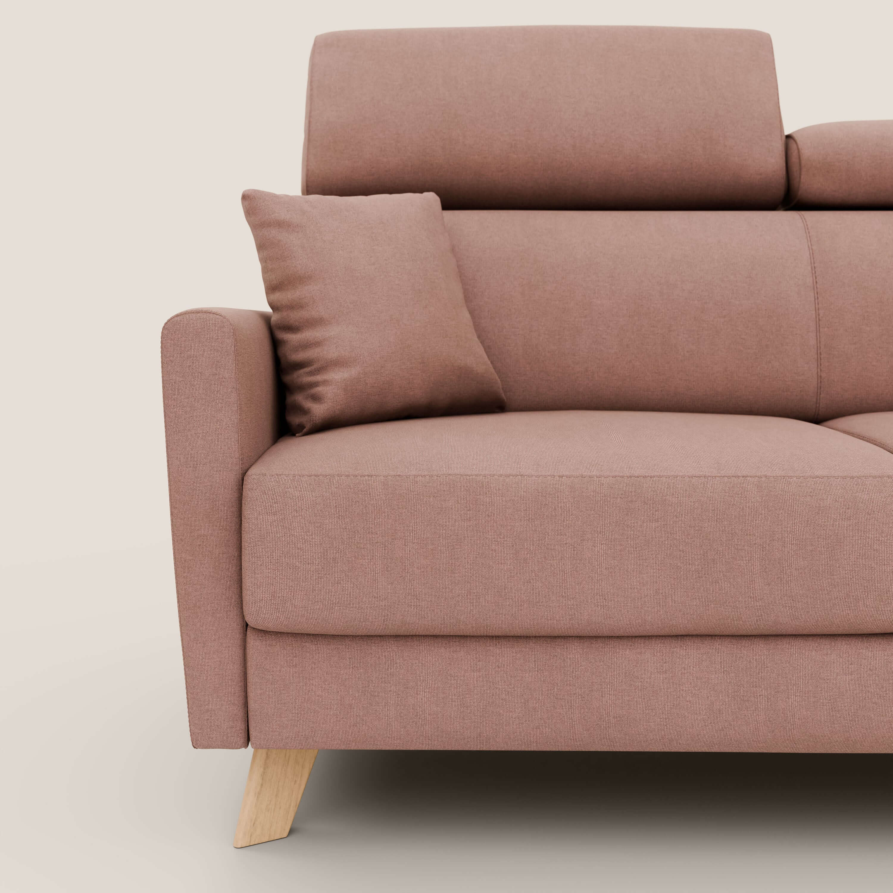 Francy divano letto matrimoniale con poggiatesta regolabili in tessuto impermeabile e smacchiabile T17 - divani.store