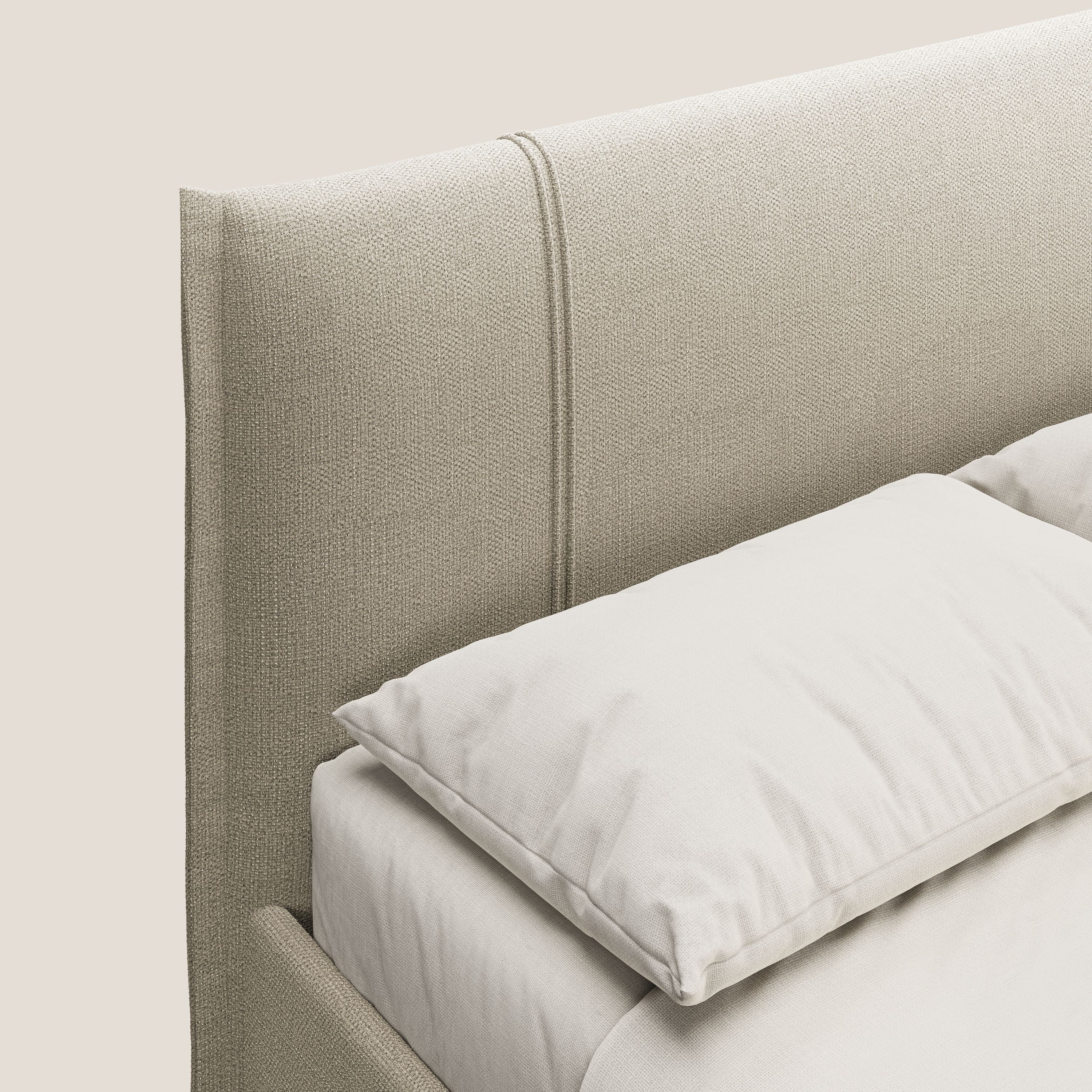 Alicia letto imbottito con vano contenitore in tessuto impermeabile T14 beige - divani.store