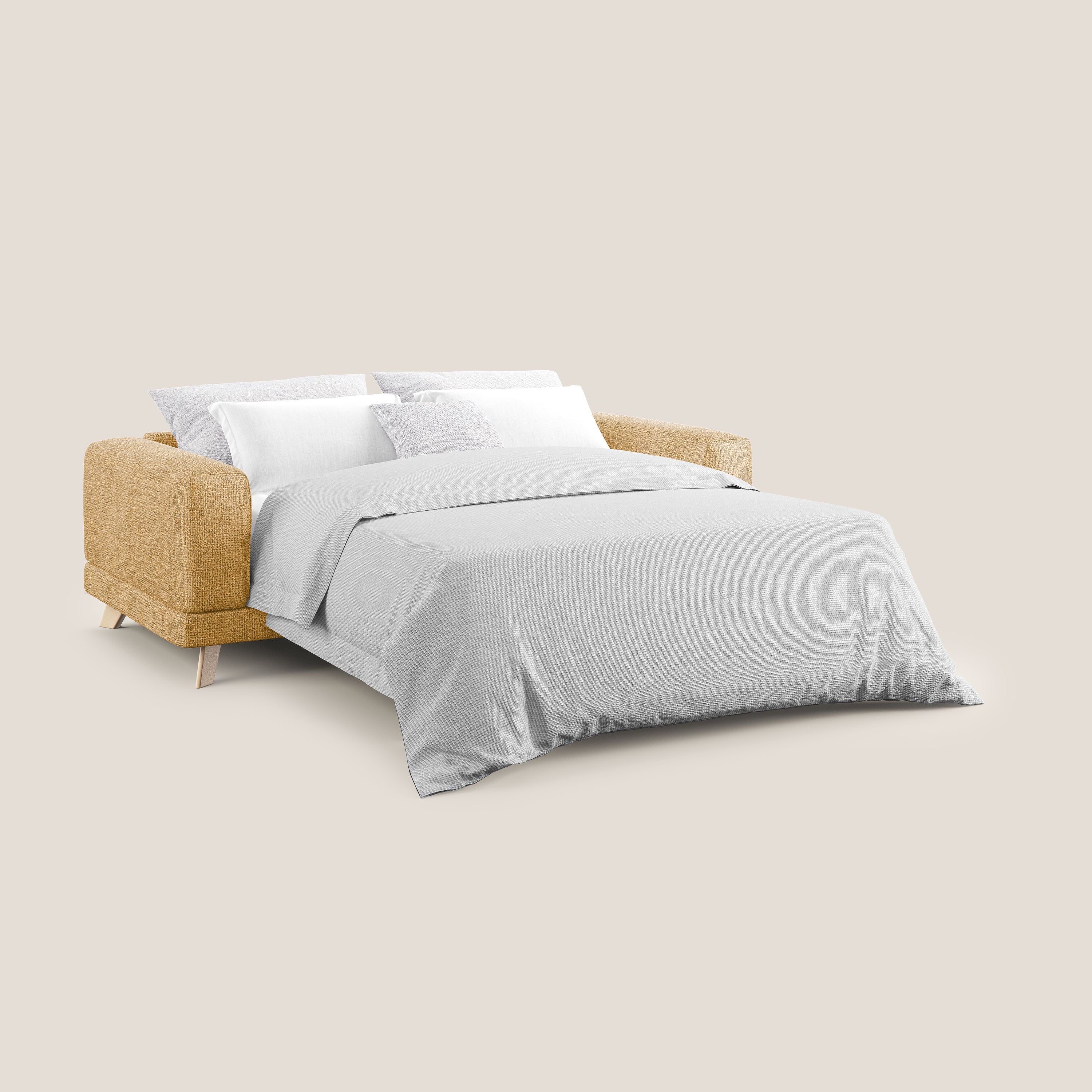 Castiel divano letto matrimoniale dal design moderno in morbido tessuto impermeabile T10 - divani.store