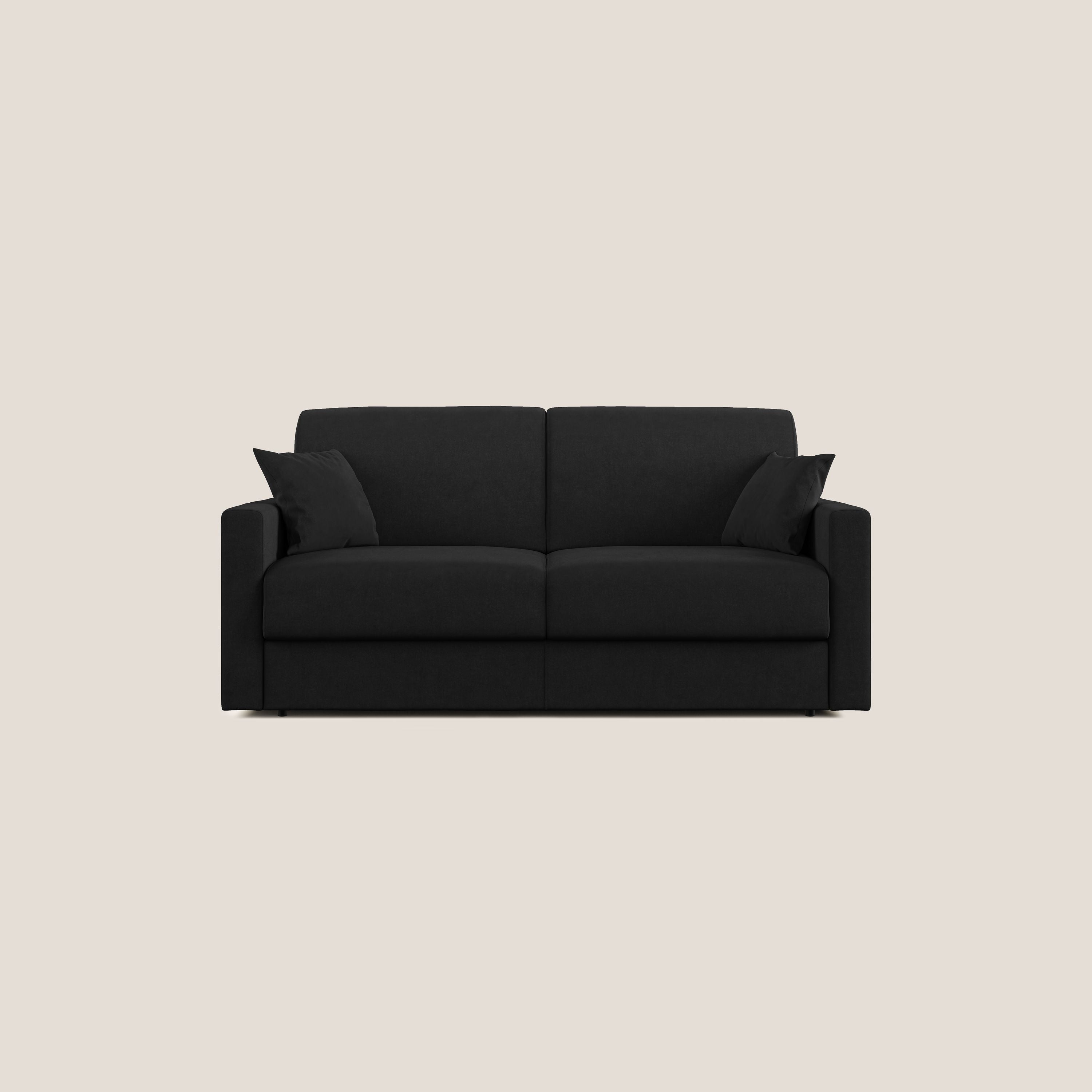 Chris Divano letto in microfibra smacchiabile T11 nero - divani.store