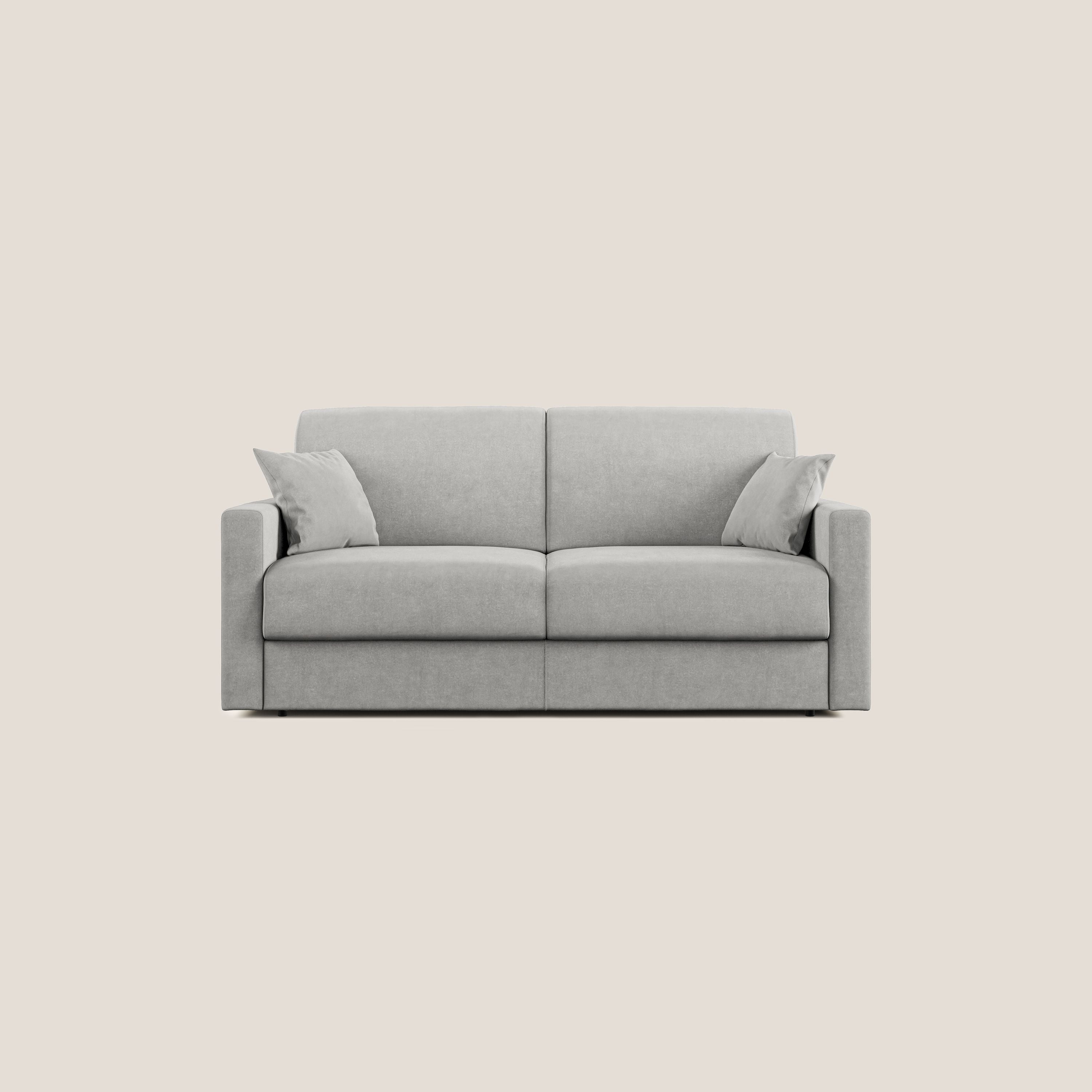 Chris Divano letto in microfibra smacchiabile T11 grigio chiaro - divani.store