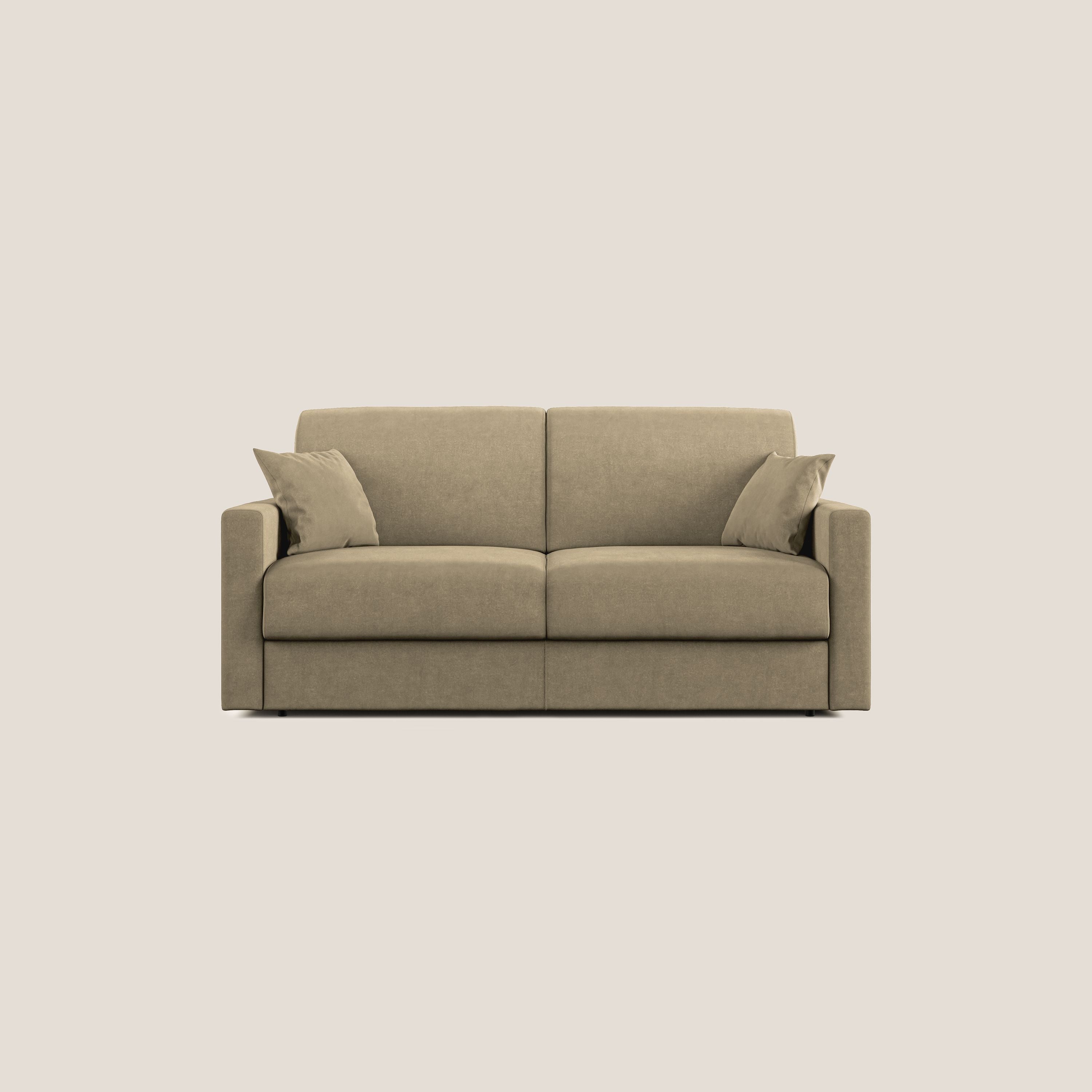 Chris Divano letto in microfibra smacchiabile T11 beige - divani.store