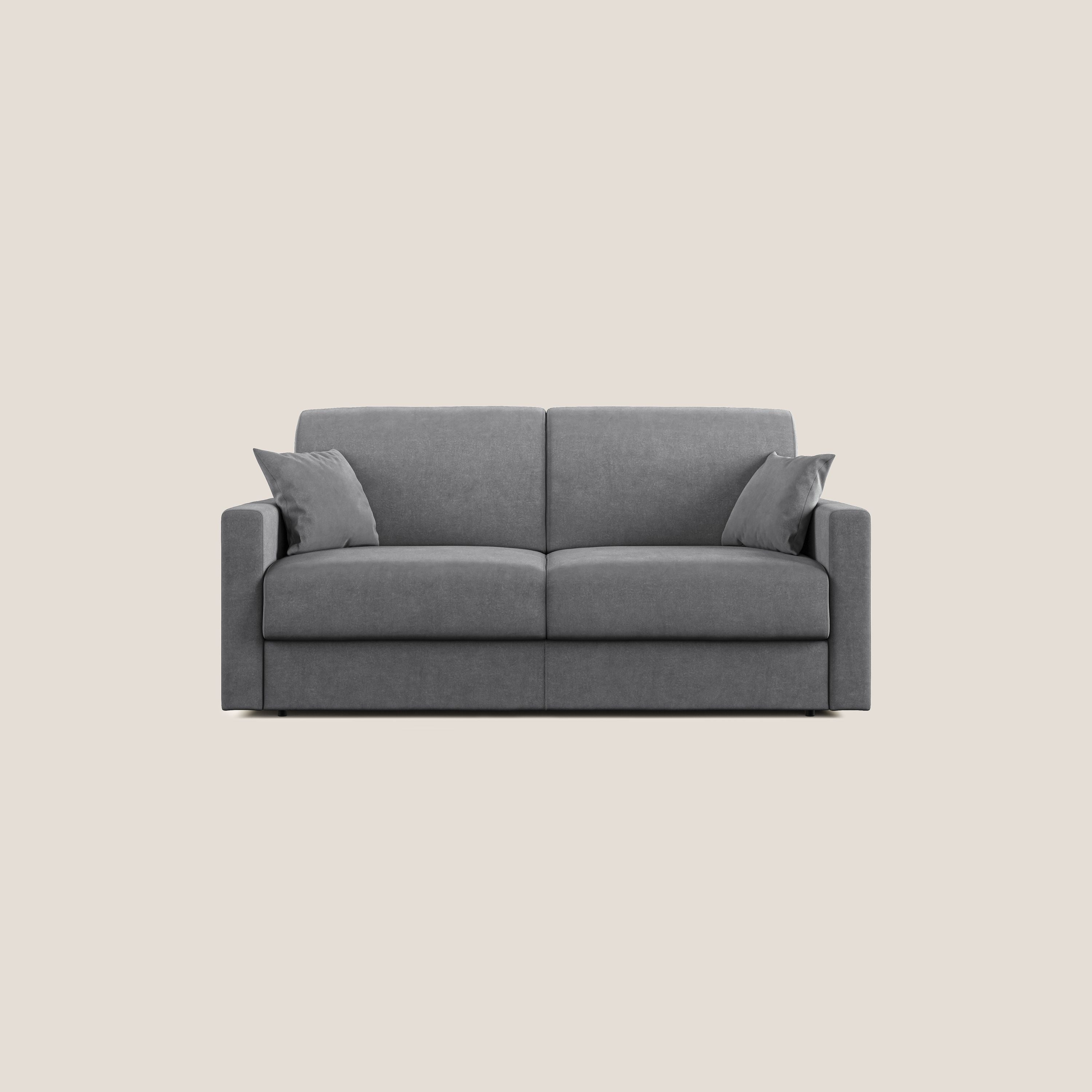 Chris Divano letto in microfibra smacchiabile T11 grigio - divani.store