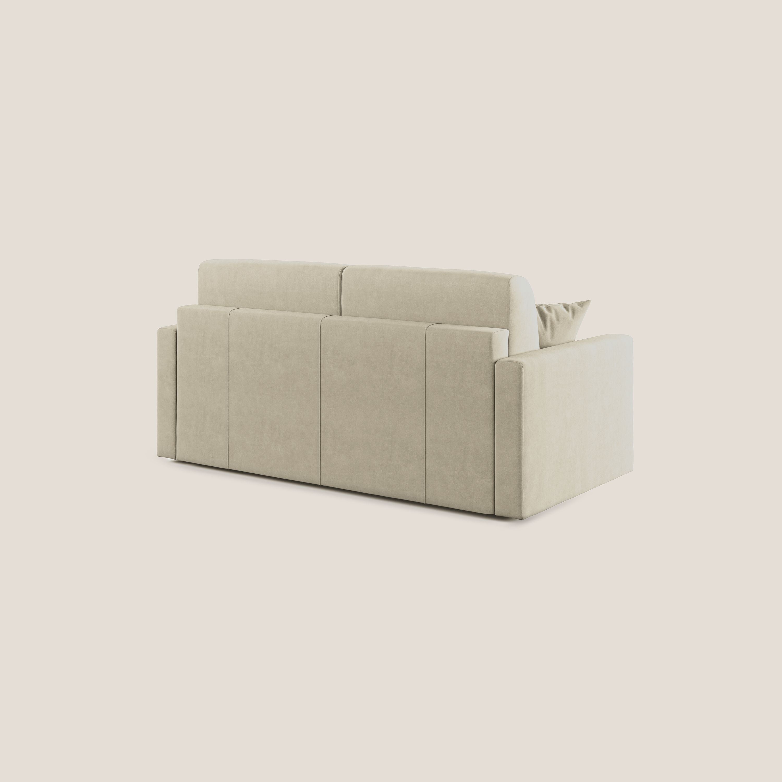 Chris Divano letto in microfibra smacchiabile T11 panna - divani.store