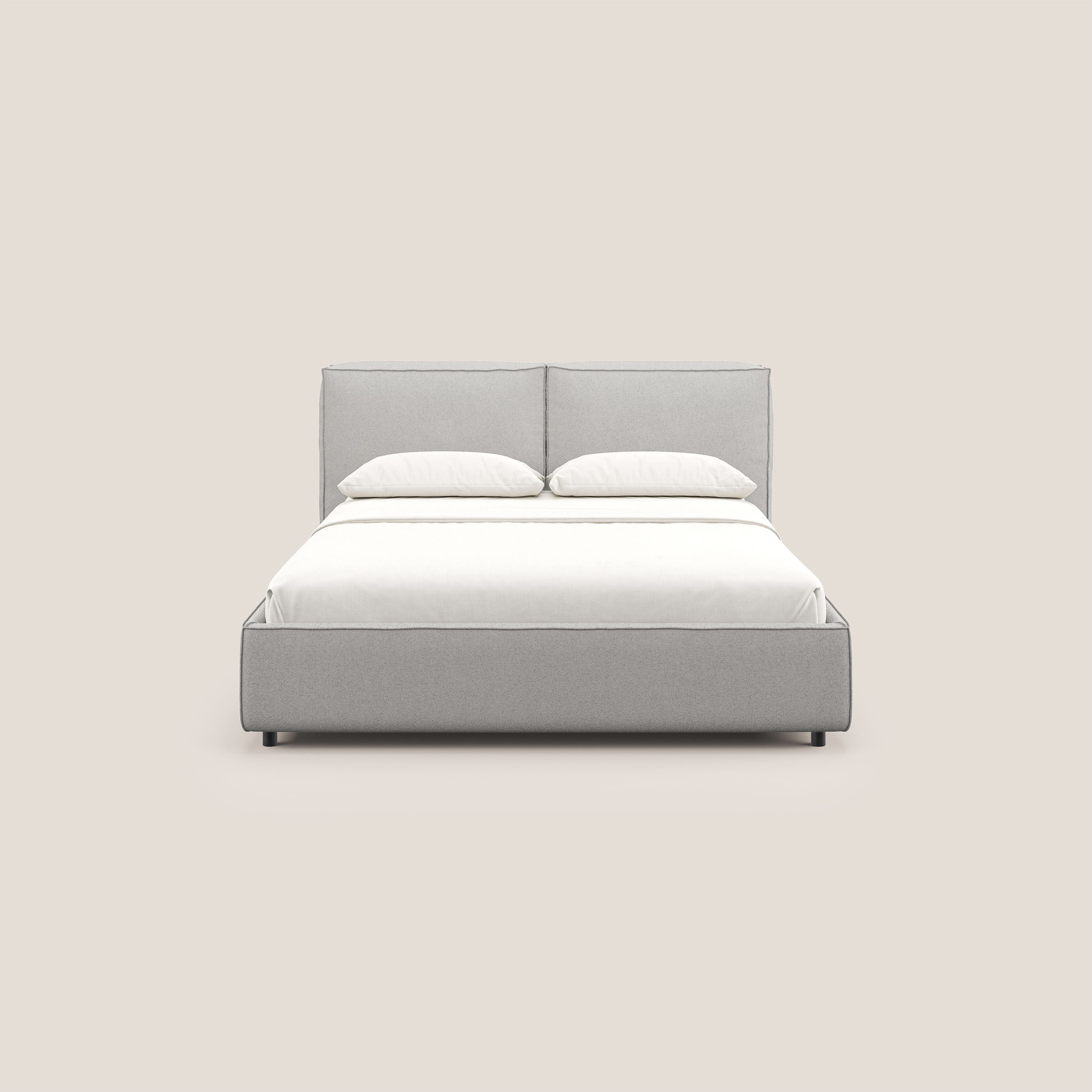Cocoon letto imbottito contenitore sfoderabile in bouclet impermeabile T07 grigio - divani.store