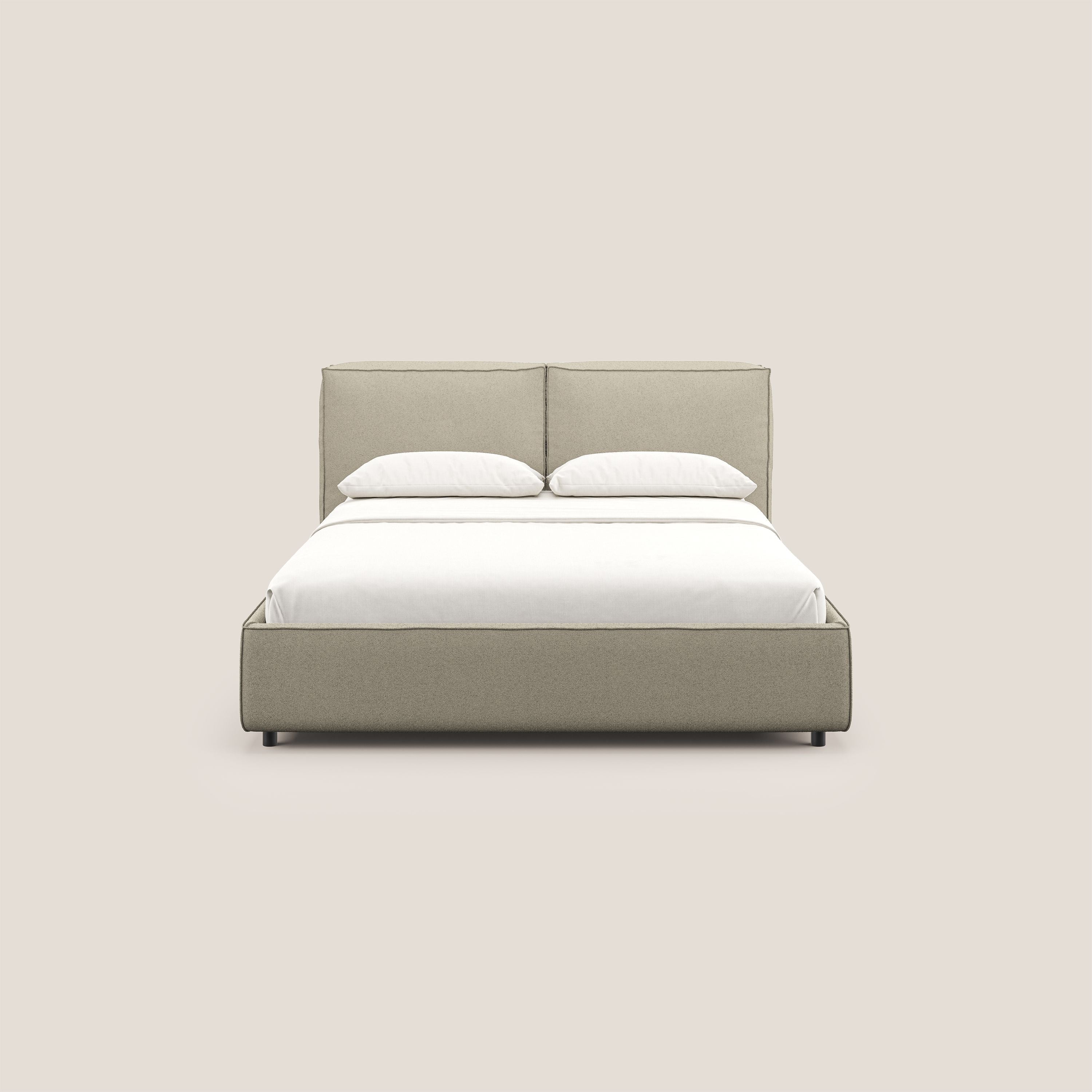 Cocoon letto imbottito contenitore sfoderabile in bouclet impermeabile T07 beige - divani.store