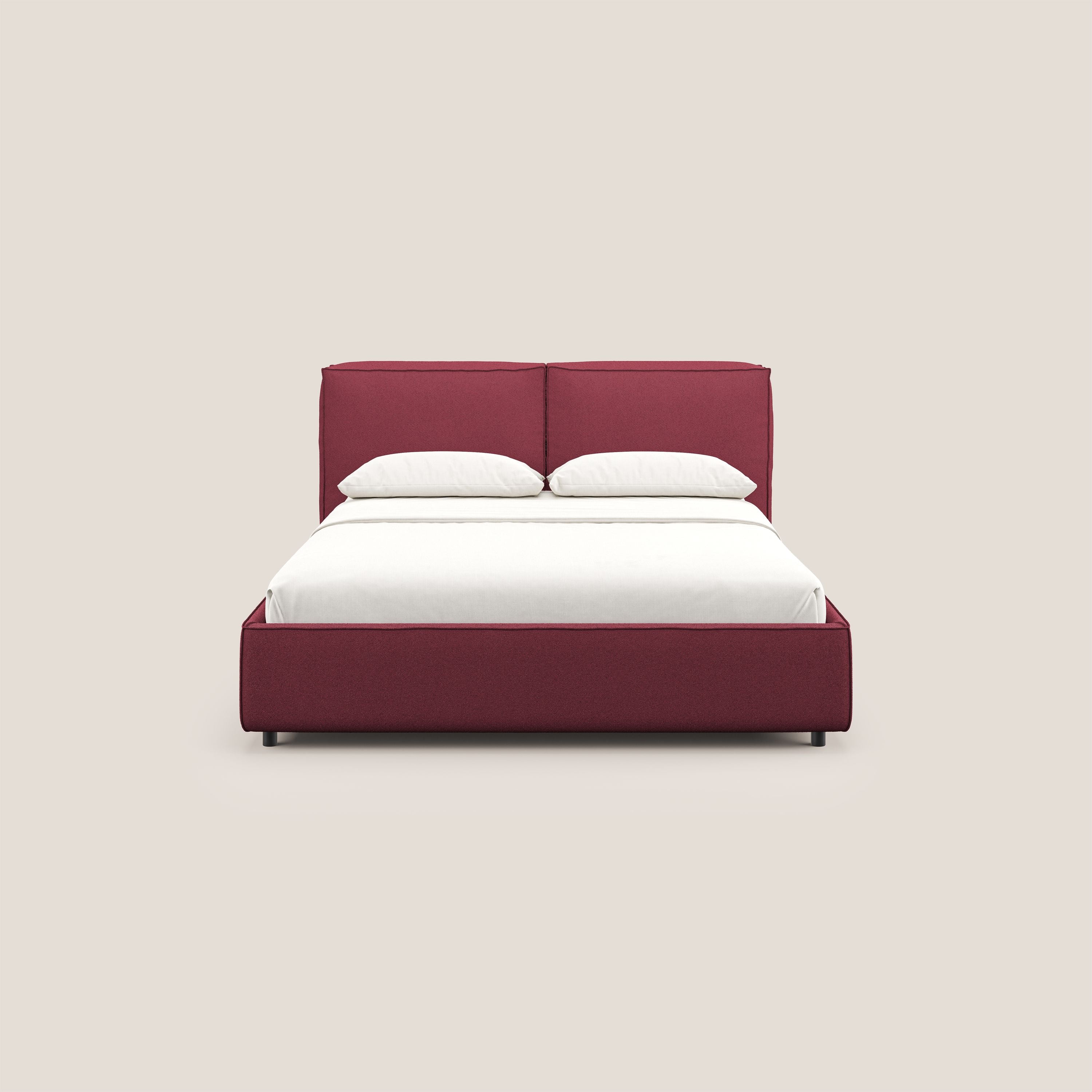 Cocoon letto imbottito contenitore sfoderabile in bouclet impermeabile T07 rosso - divani.store