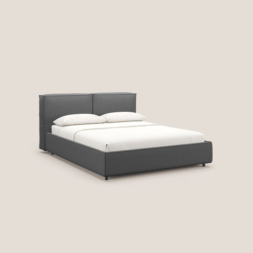 Cocoon letto imbottito contenitore sfoderabile in bouclet impermeabile T07 antracite - divani.store