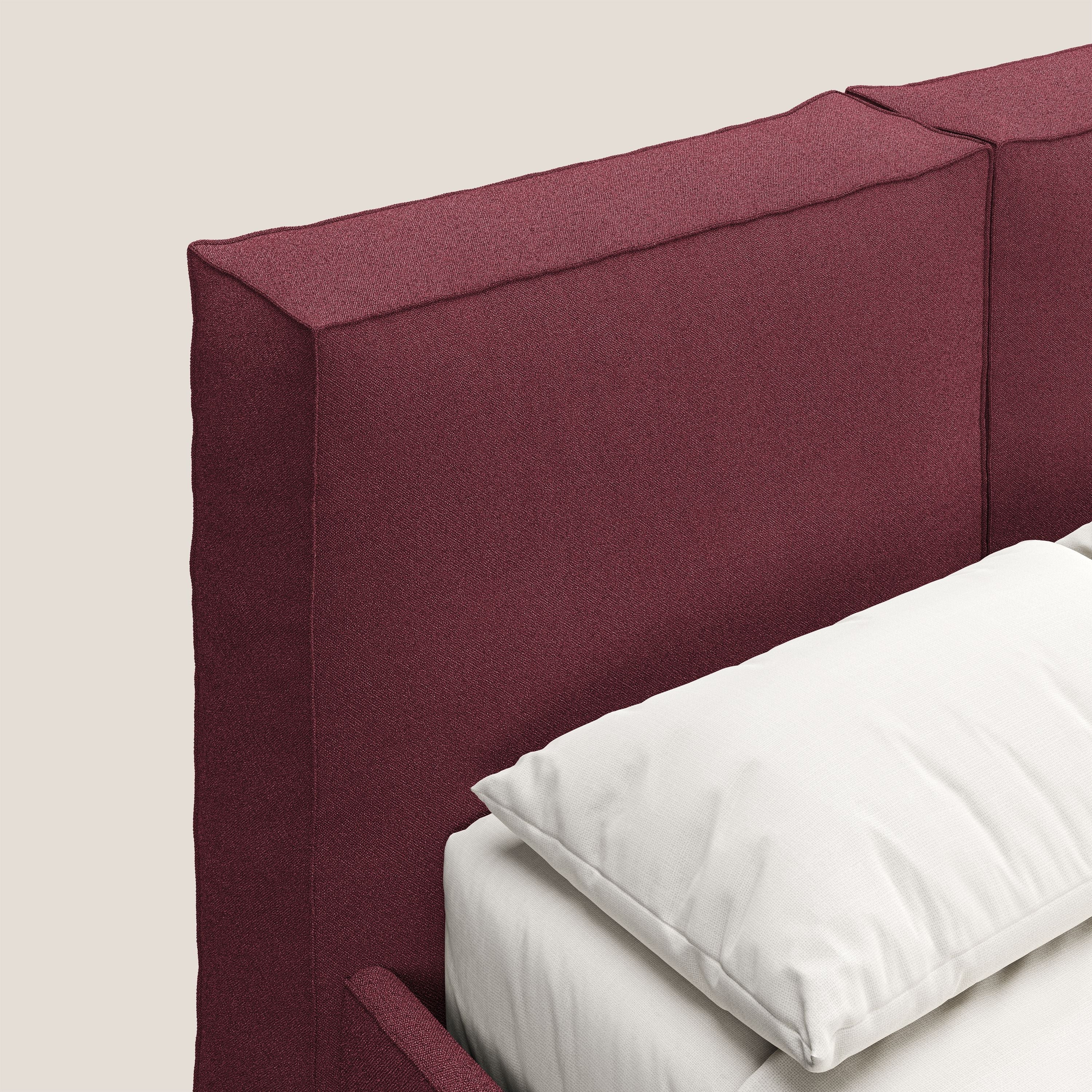 Cocoon letto imbottito contenitore sfoderabile in bouclet impermeabile T07 rosso - divani.store