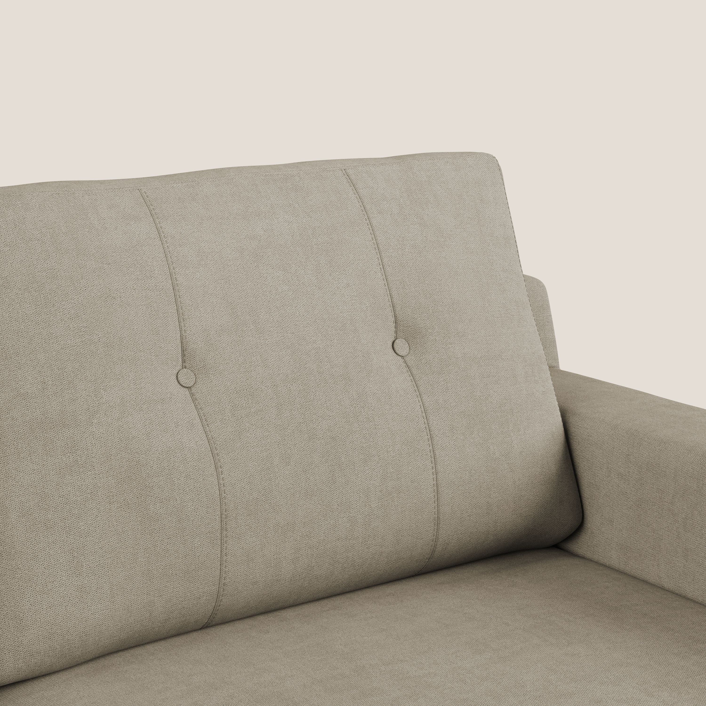 Danish divano angolare REVERSIBILE in tessuto morbido impermeabile T02 panna - divani.store