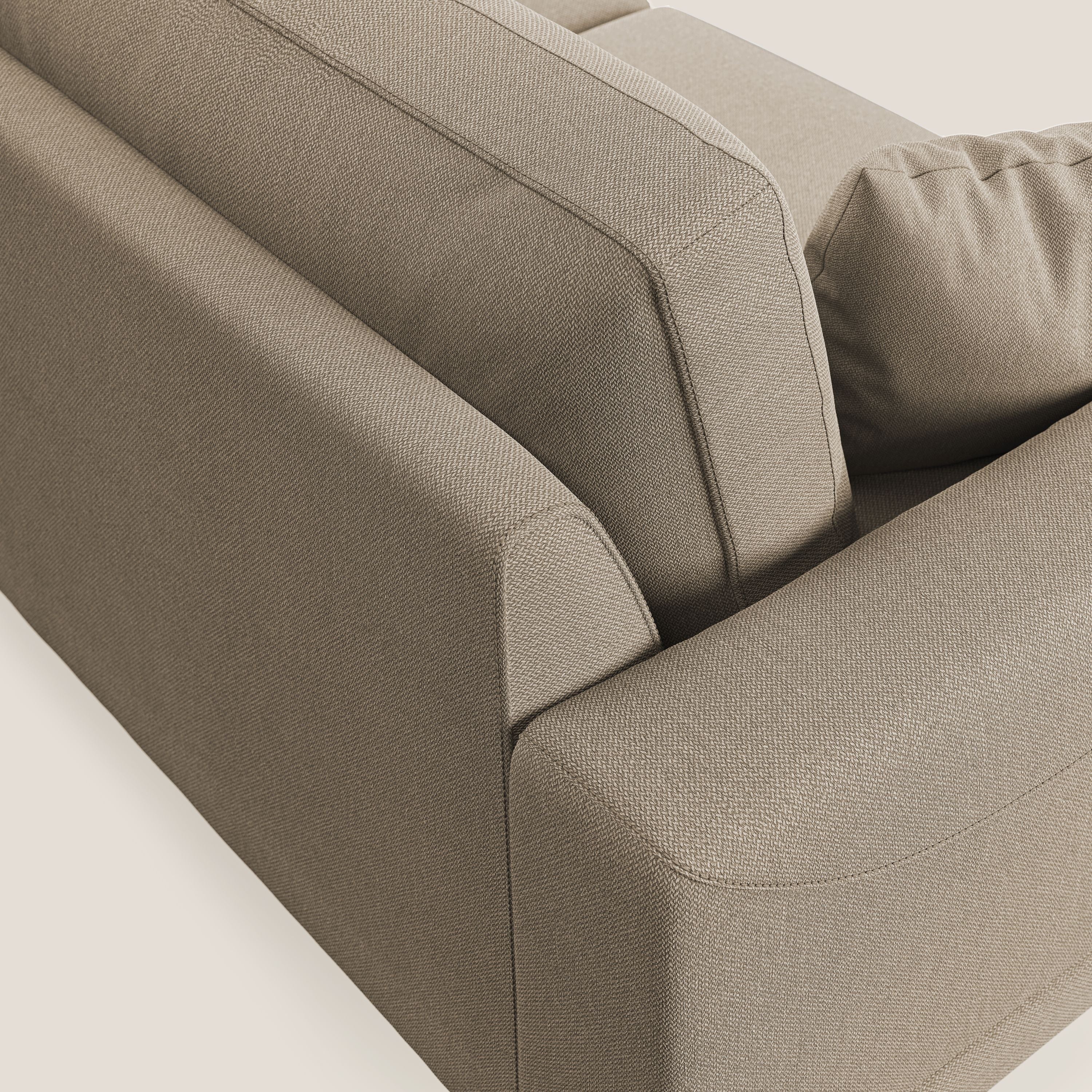 Dorian divano moderno in tessuto morbido antimacchia T05 beige - divani.store