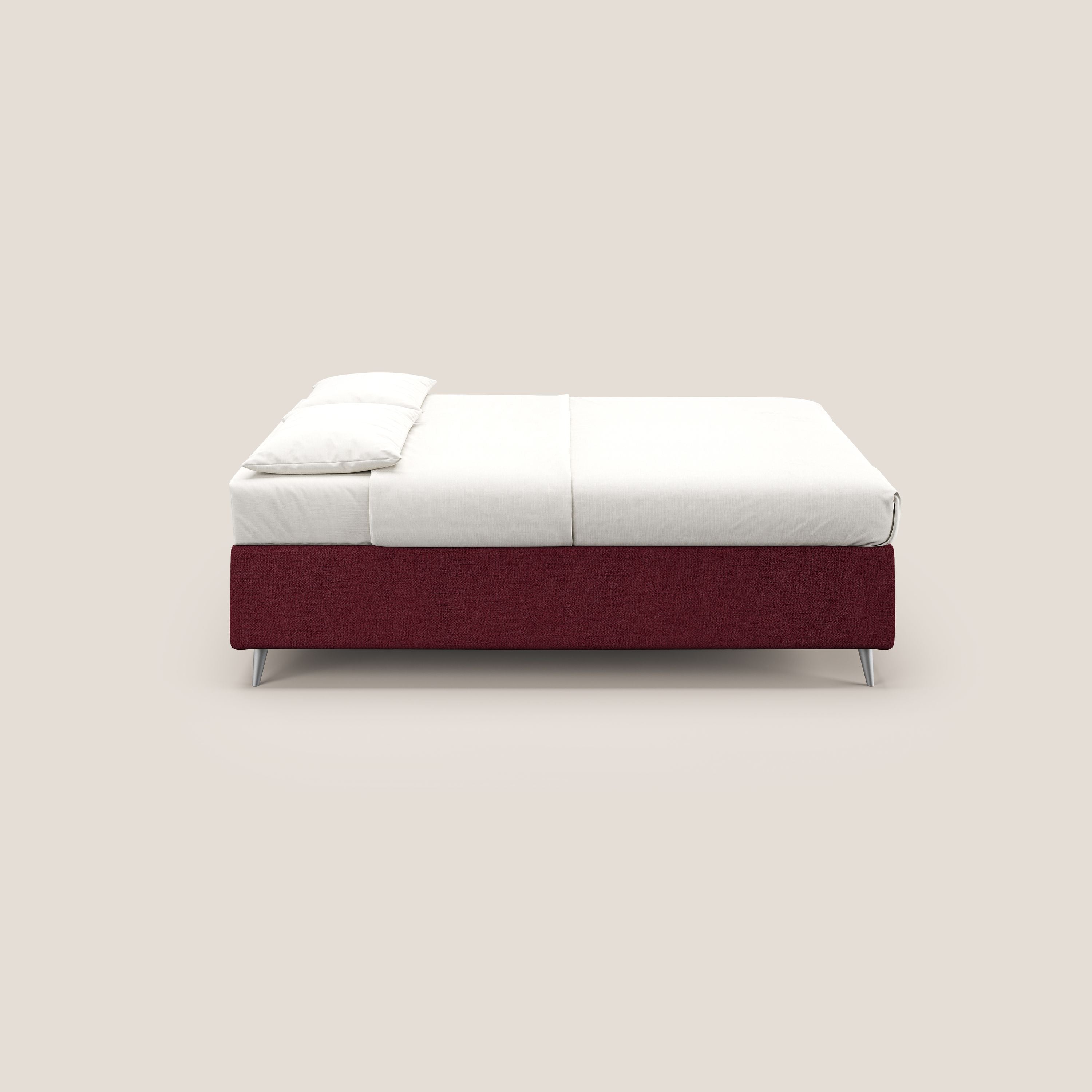 Febe sommier compatto con grande capienza del contenitore in tessuto impermeabile T03 rosso - divani.store