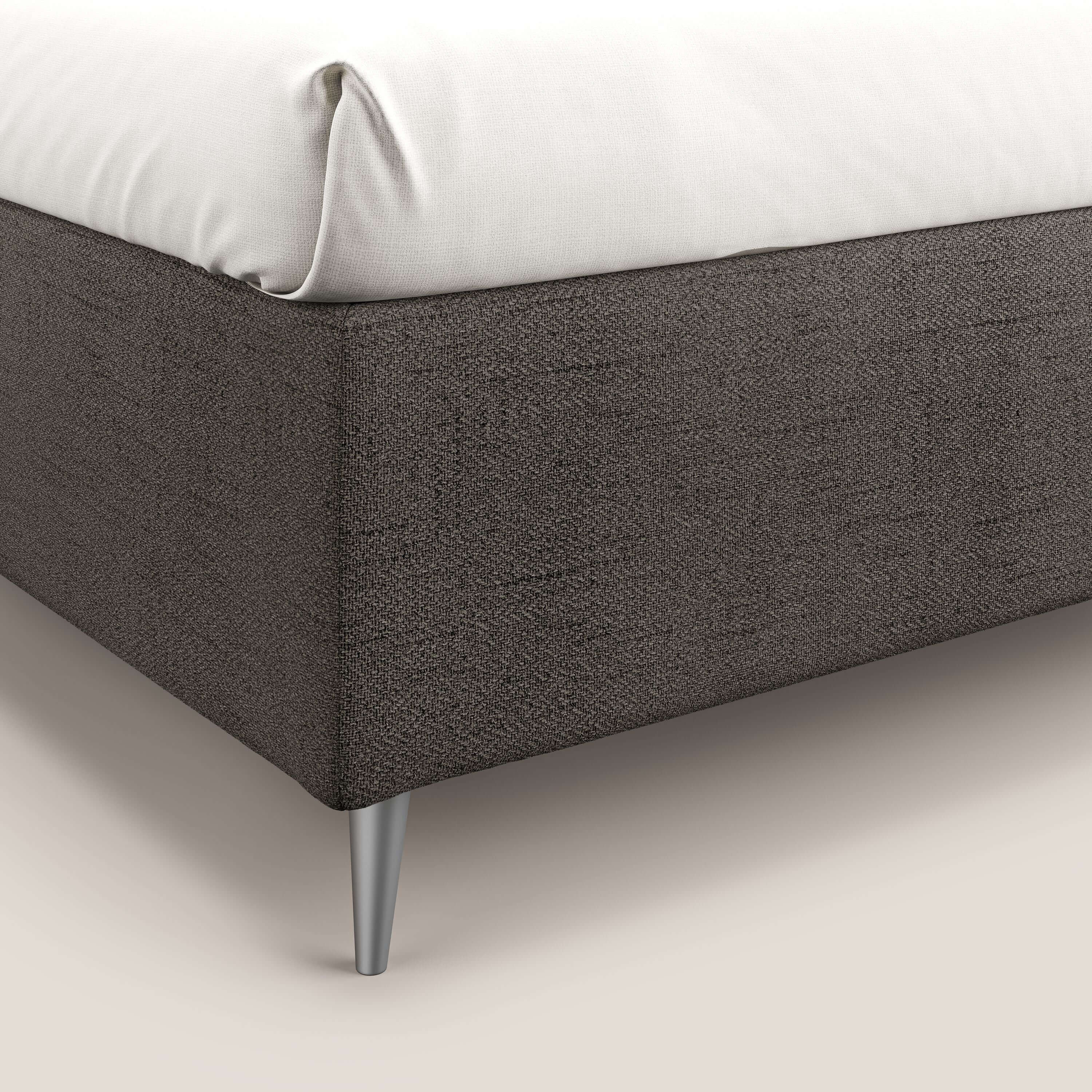 Febe sommier compatto con grande capienza del contenitore in tessuto impermeabile T03 talpa - divani.store