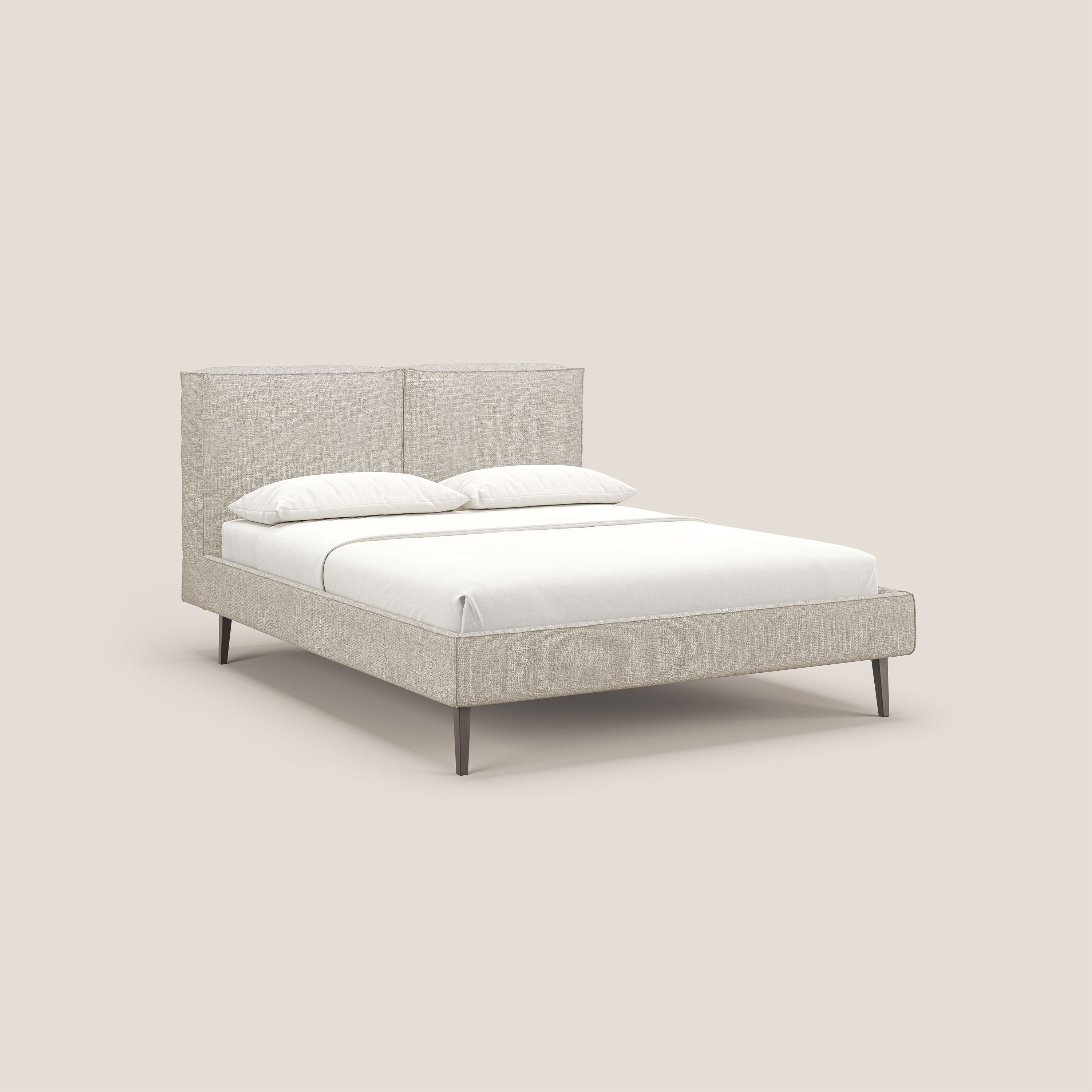 Isotta letto imbottito completamente sfoderabile in morbido tessuti impermeabile T10 beige - divani.store