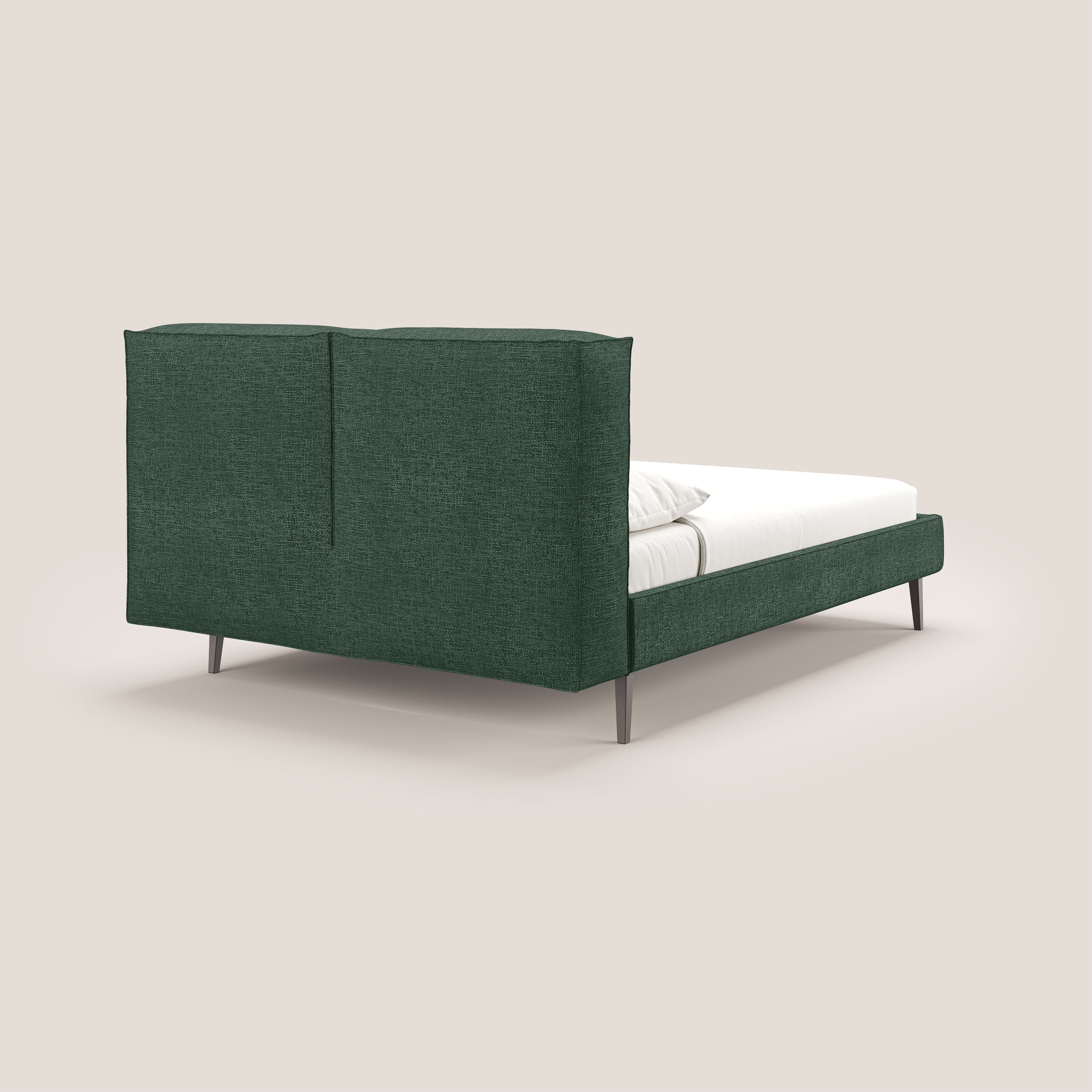 Isotta letto imbottito completamente sfoderabile in morbido tessuti impermeabile T10 verde - divani.store