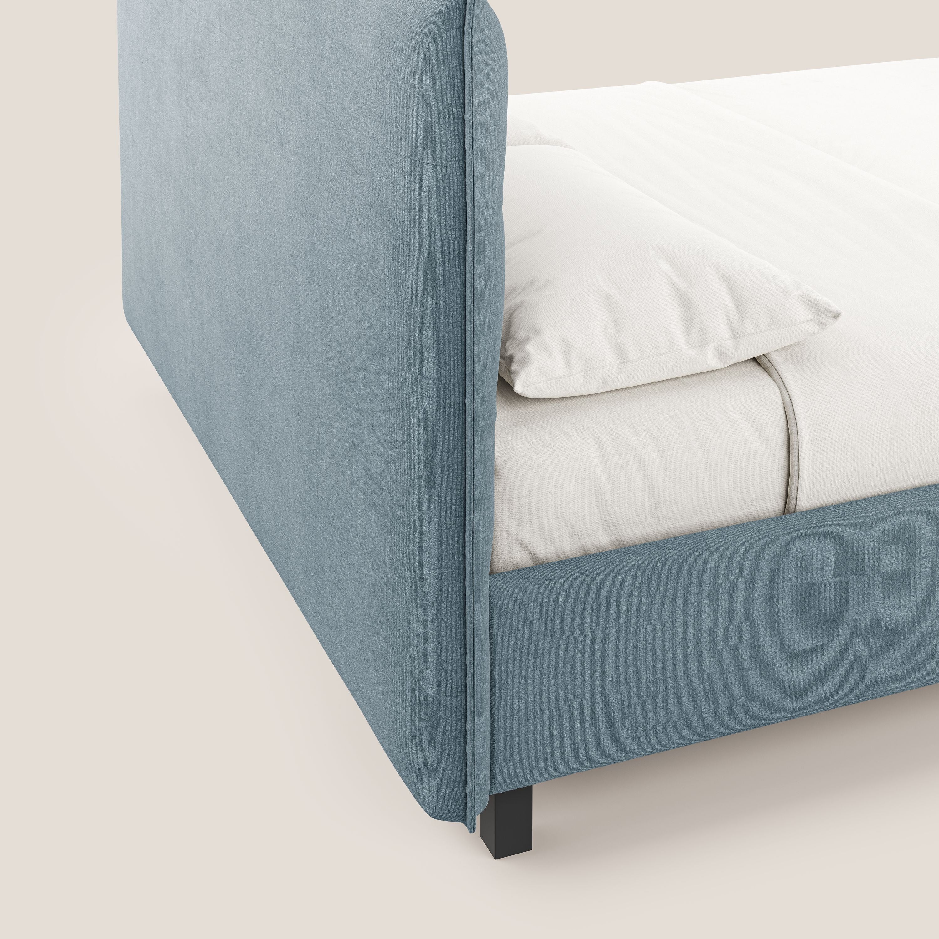 Liam letto contenitore con testata trapuntata in tessuto smacchiabile T17 carta da zucchero - divani.store