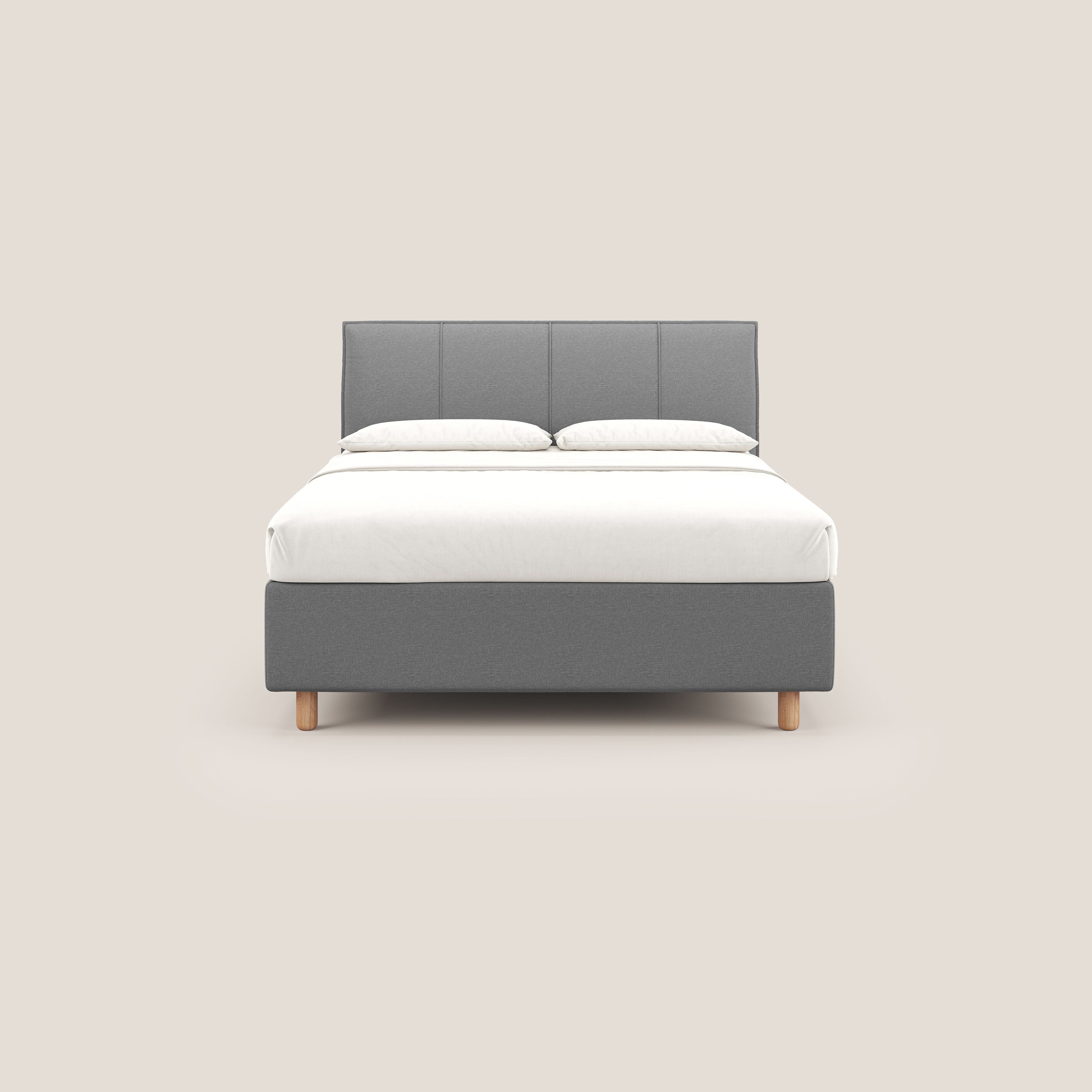 Lothar letto contenitore maxi dalle dimensioni contenute in tessuto impermeabile T13 grigio - divani.store