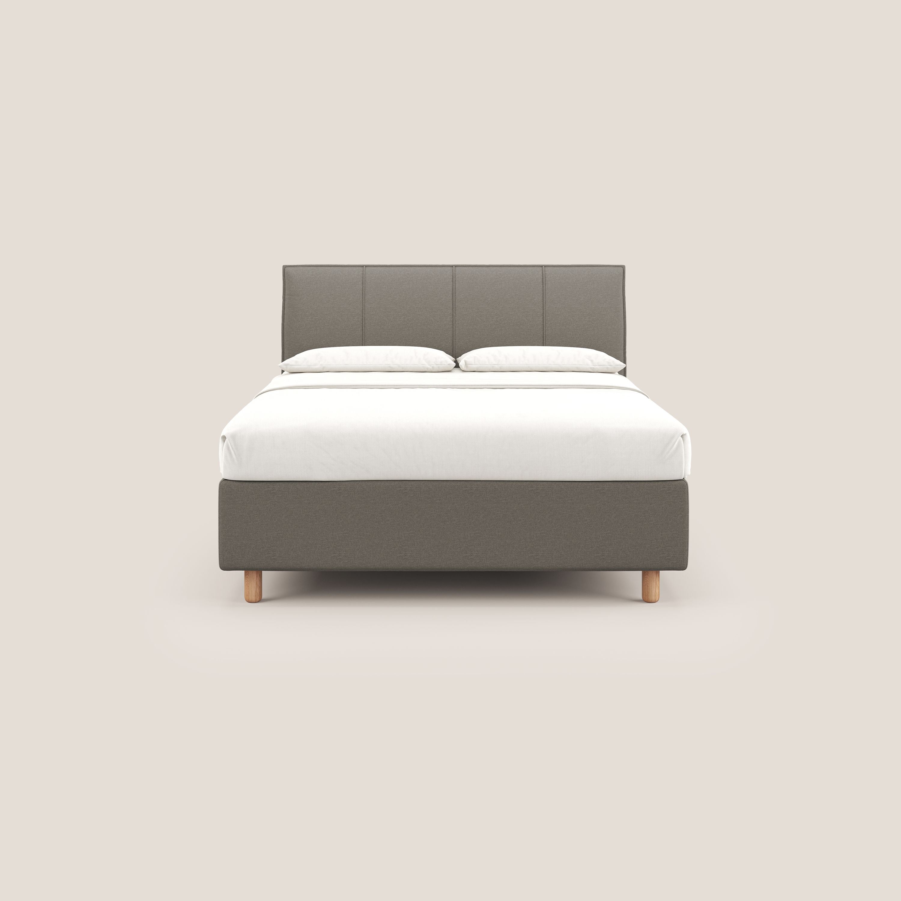 Lothar letto contenitore maxi dalle dimensioni contenute in tessuto impermeabile T13 tortora - divani.store