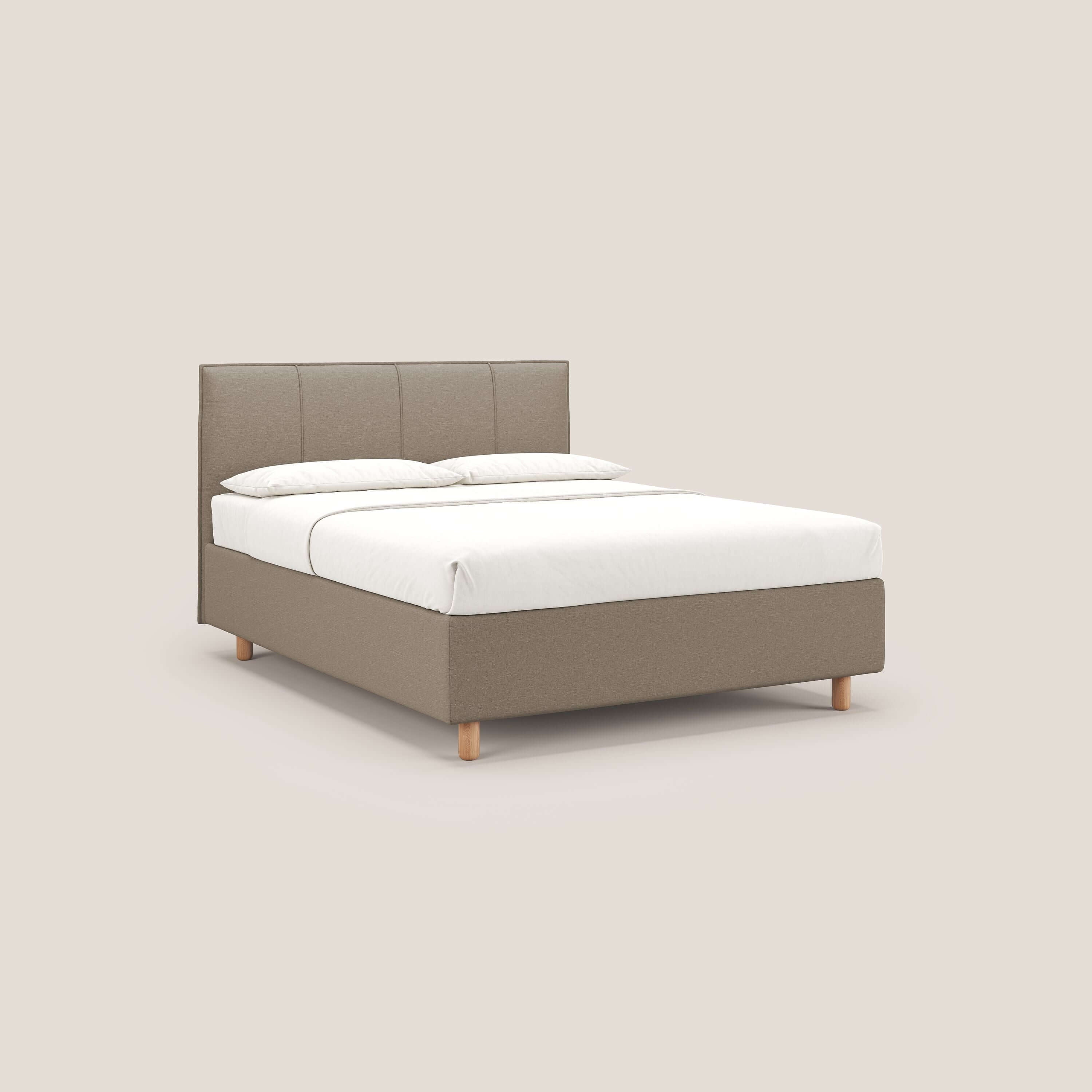 Lothar letto contenitore maxi dalle dimensioni contenute in tessuto impermeabile T13 beige - divani.store
