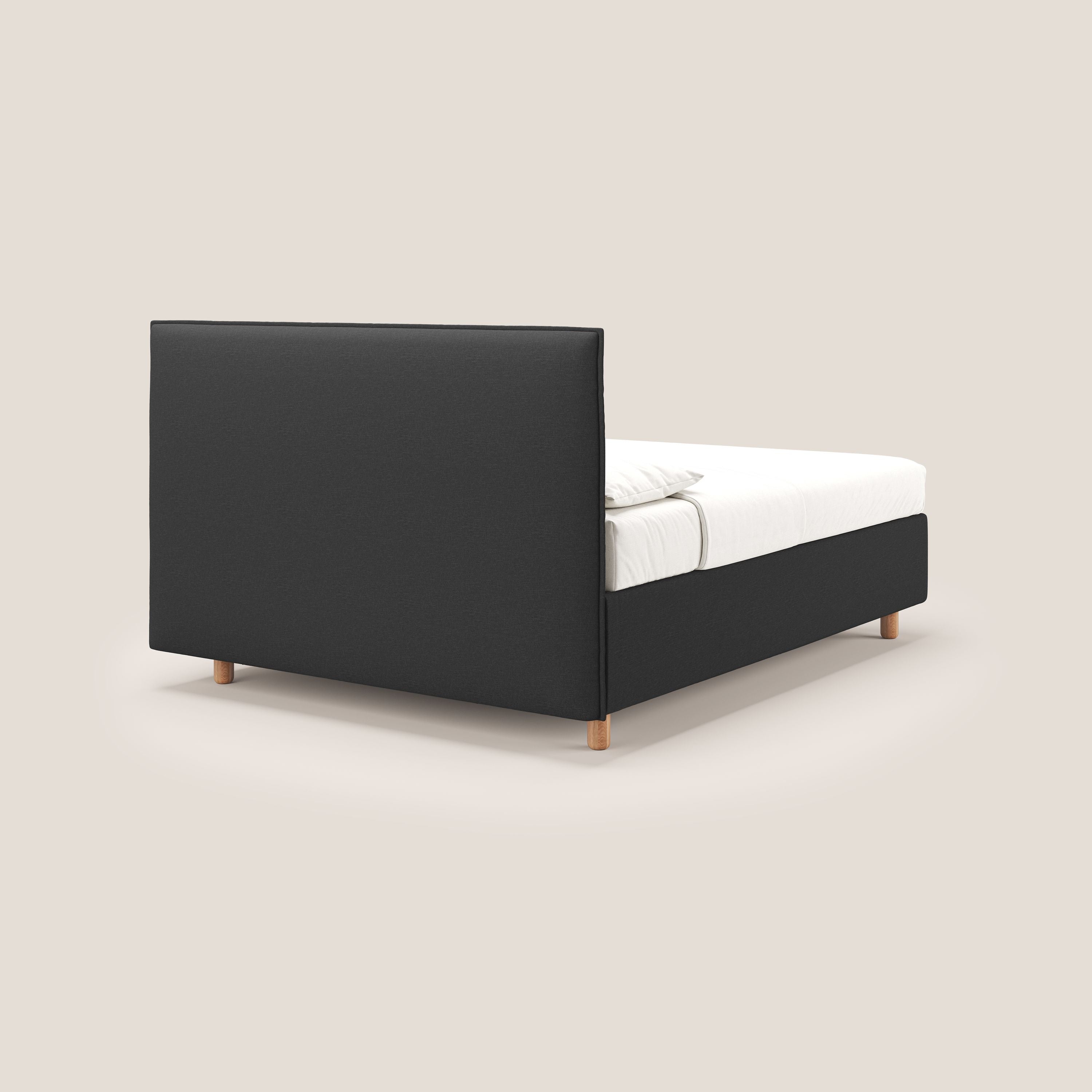 Lothar letto contenitore maxi dalle dimensioni contenute in tessuto impermeabile T13 antracite - divani.store