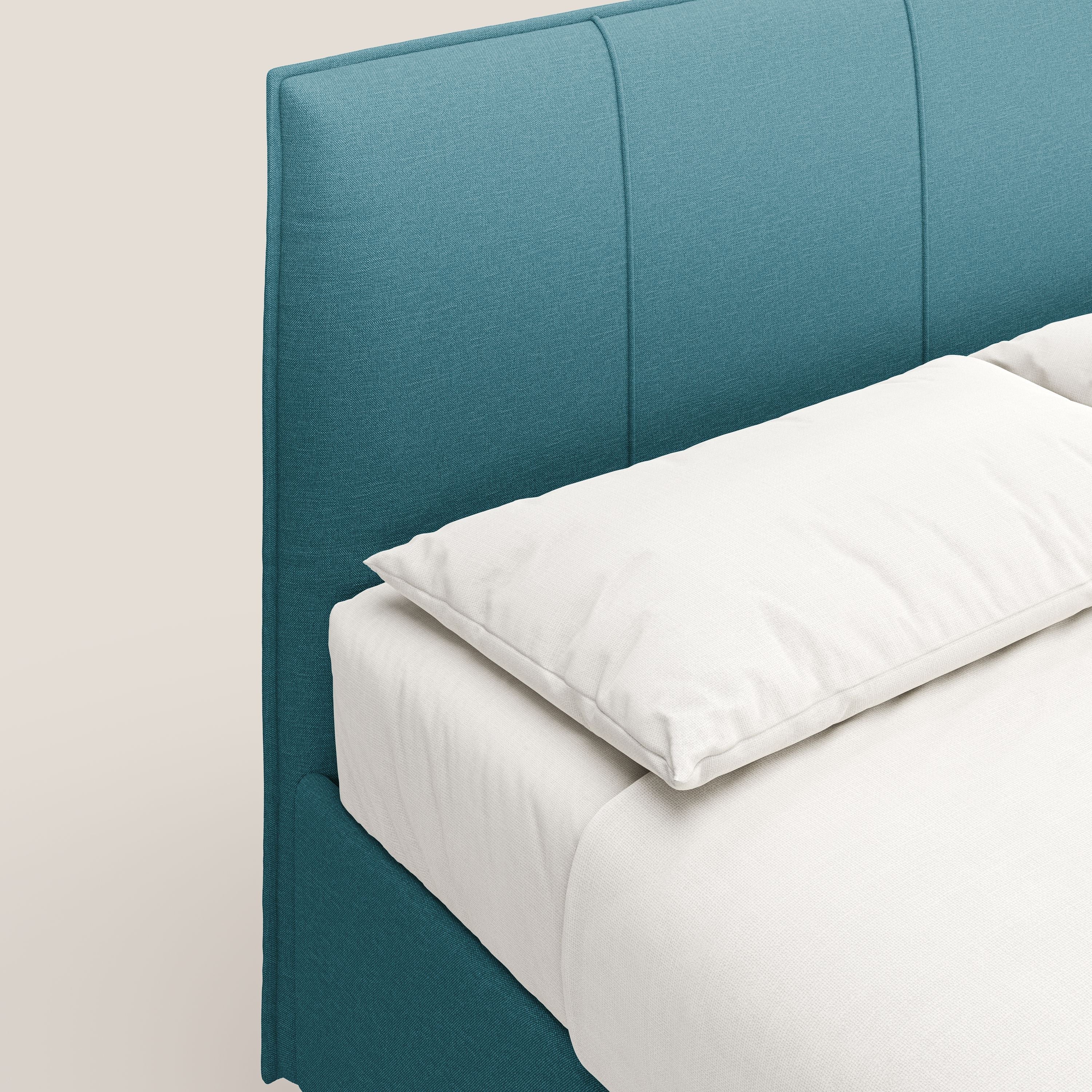 Lothar letto contenitore maxi dalle dimensioni contenute in tessuto impermeabile T13 azzurro - divani.store