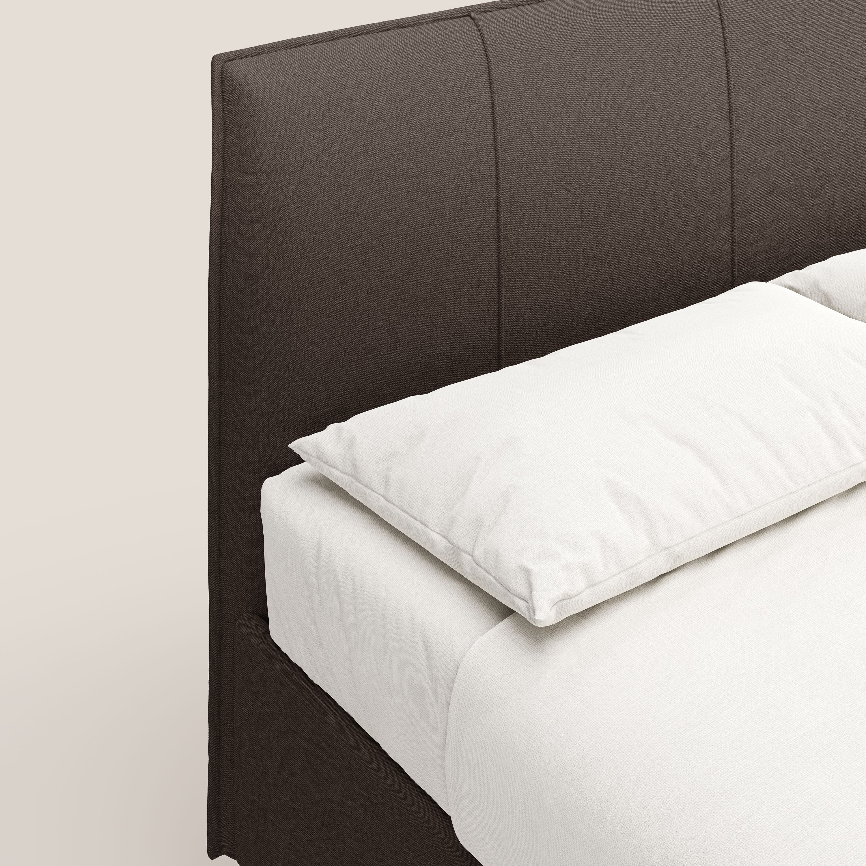 Lothar letto contenitore maxi dalle dimensioni contenute in tessuto impermeabile T13 marrone - divani.store