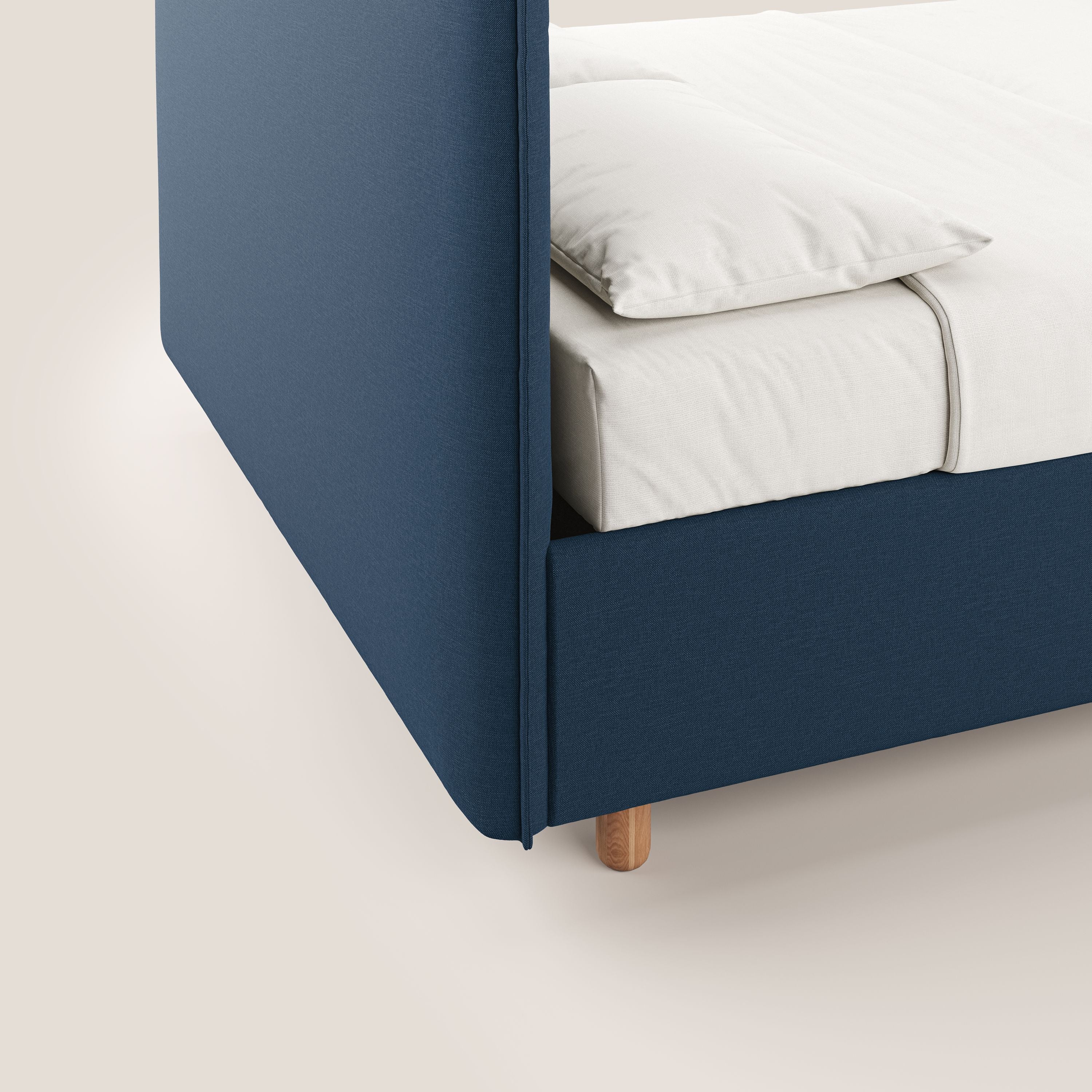 Lothar letto contenitore maxi dalle dimensioni contenute in tessuto impermeabile T13 blu - divani.store