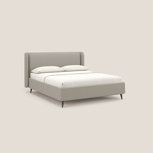 Nadine letto contenitore di design e comfort Italiano in tessuto impermeabile T19 panna - divani.store