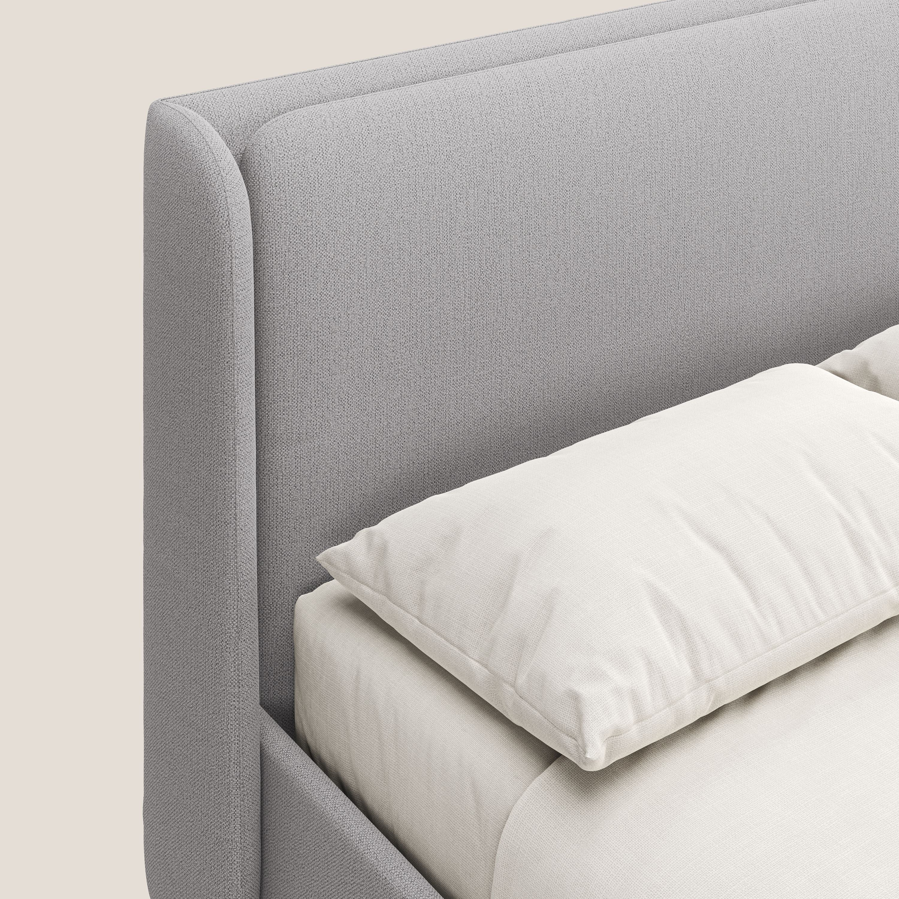 Nadine letto contenitore di design e comfort Italiano in tessuto impermeabile T19 grigio - divani.store