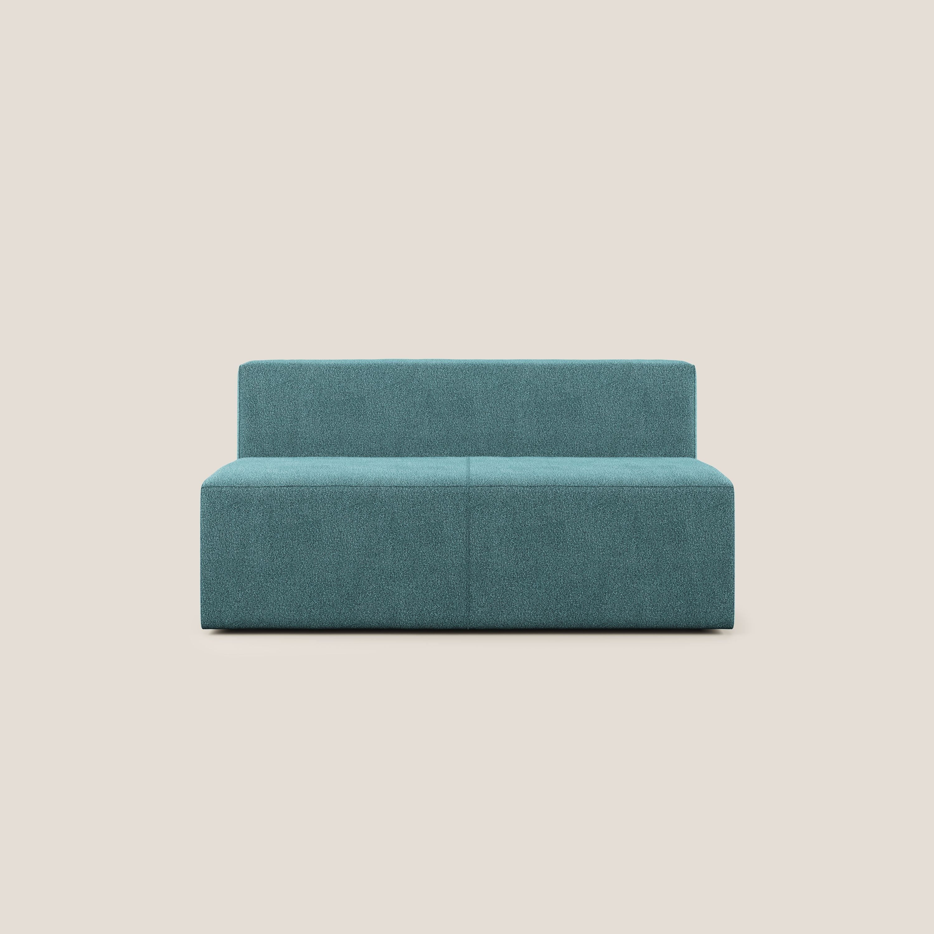 Nettuno modulo centrale maxi in morbido tessuto bouclè T07 azzurro - divani.store