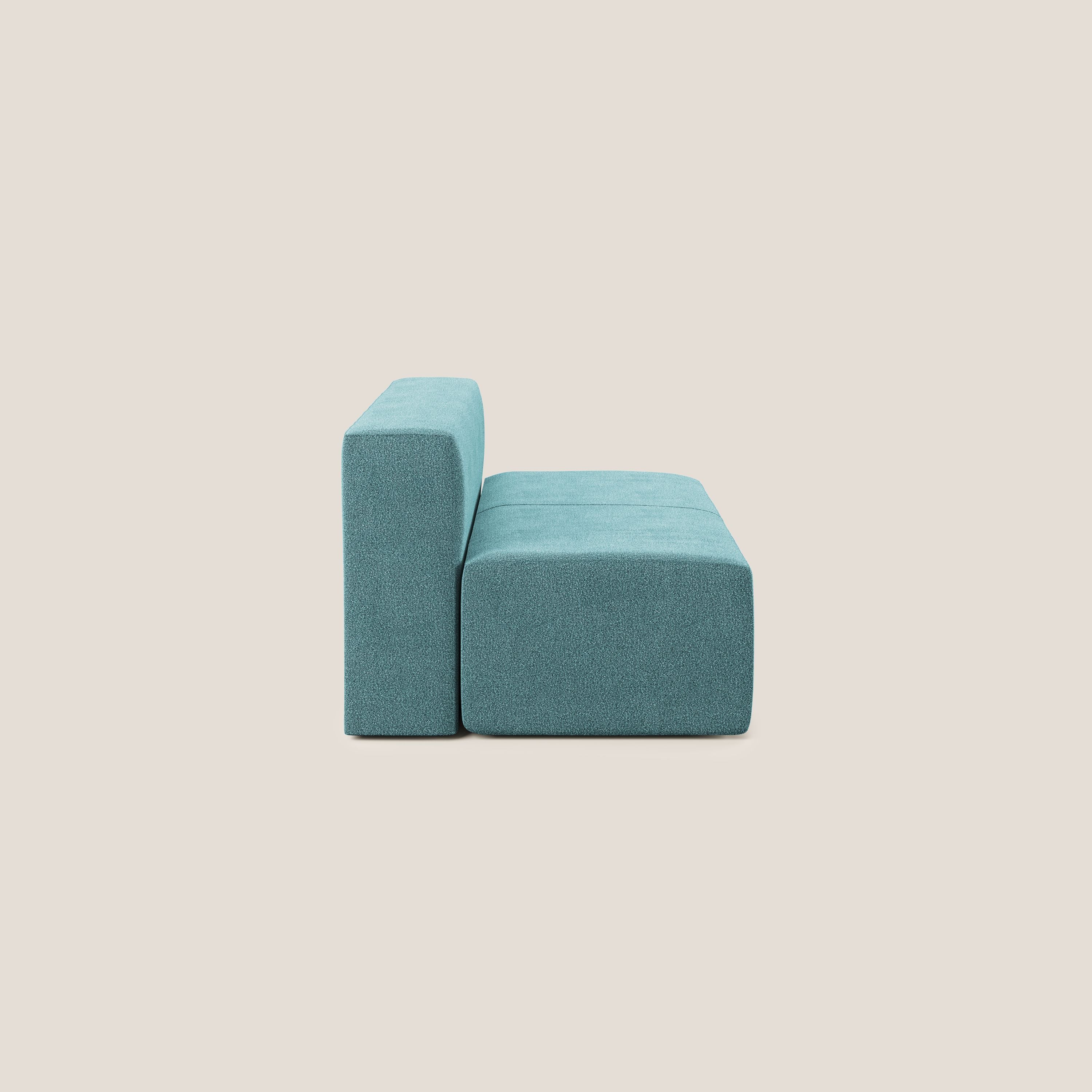 Nettuno modulo centrale maxi in morbido tessuto bouclè T07 azzurro - divani.store