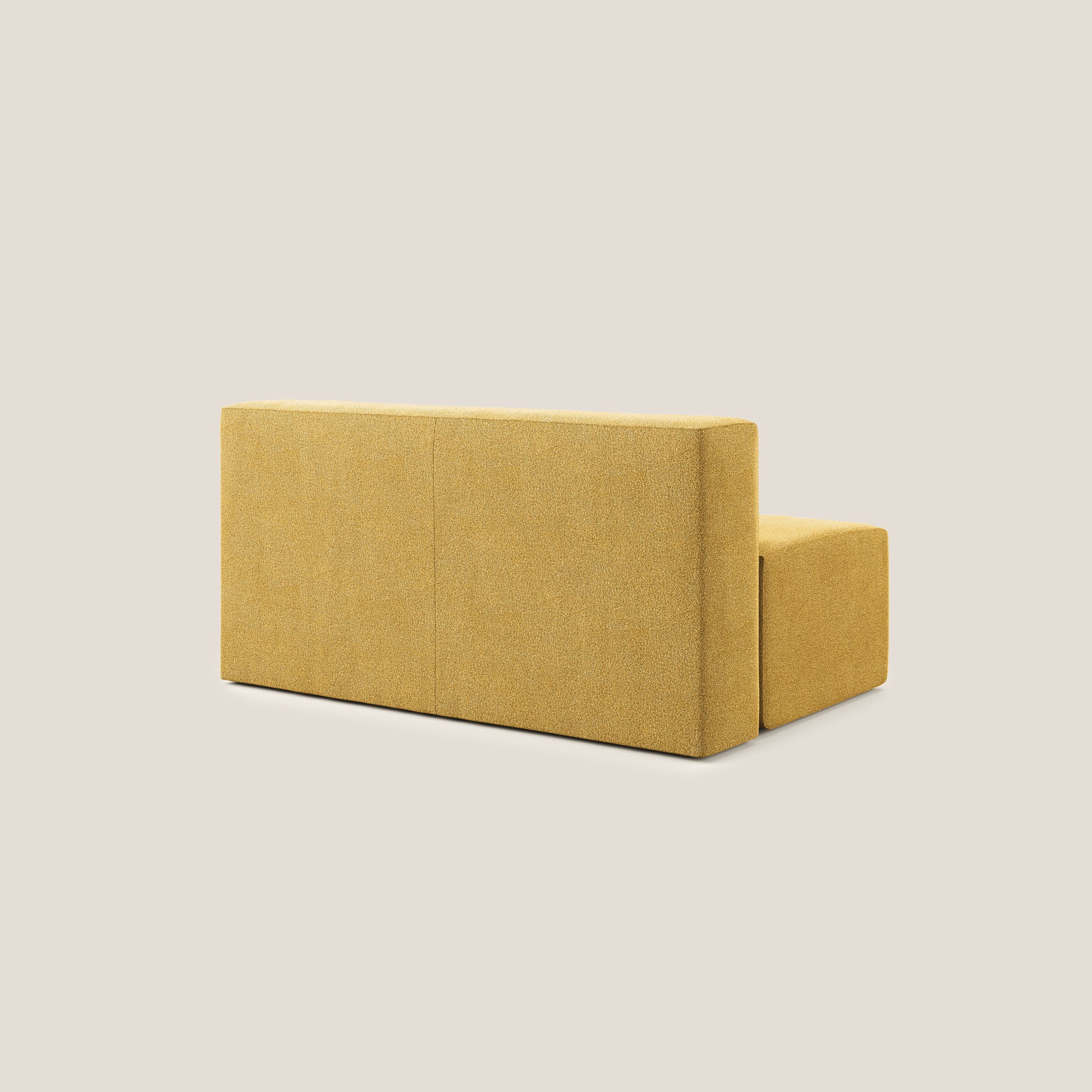 Nettuno modulo centrale maxi in morbido tessuto bouclè T07 giallo - divani.store