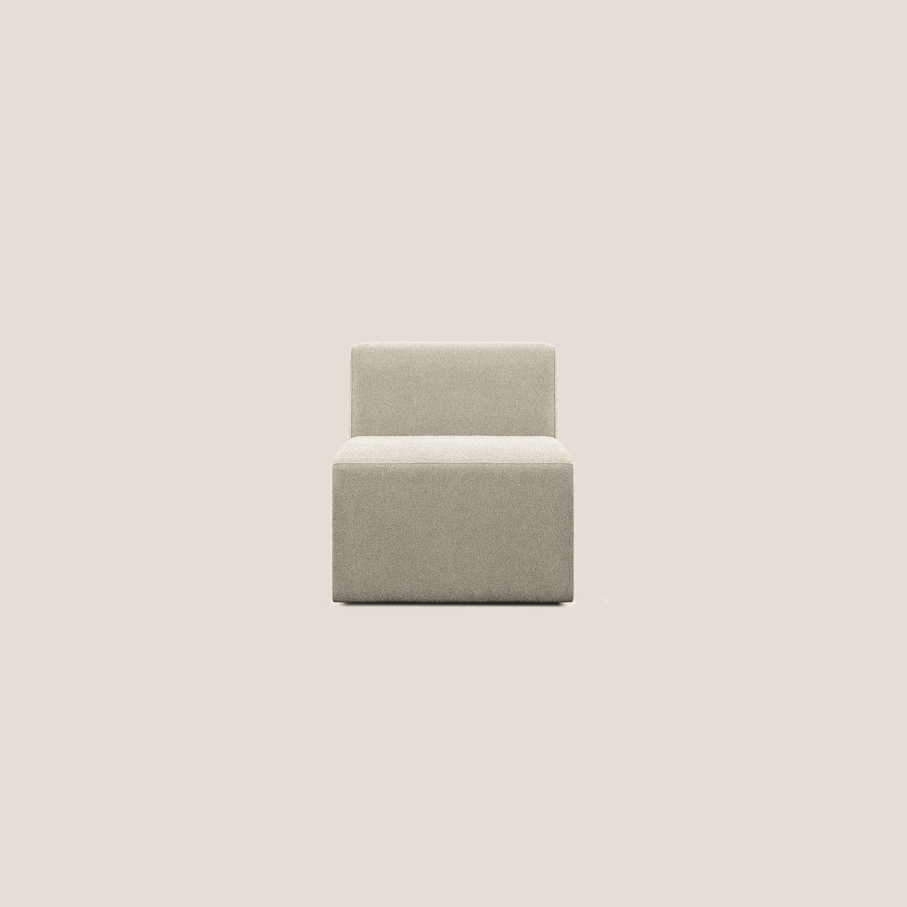 Nettuno modulo poltrona centrale in morbido tessuto bouclè T07 beige - divani.store