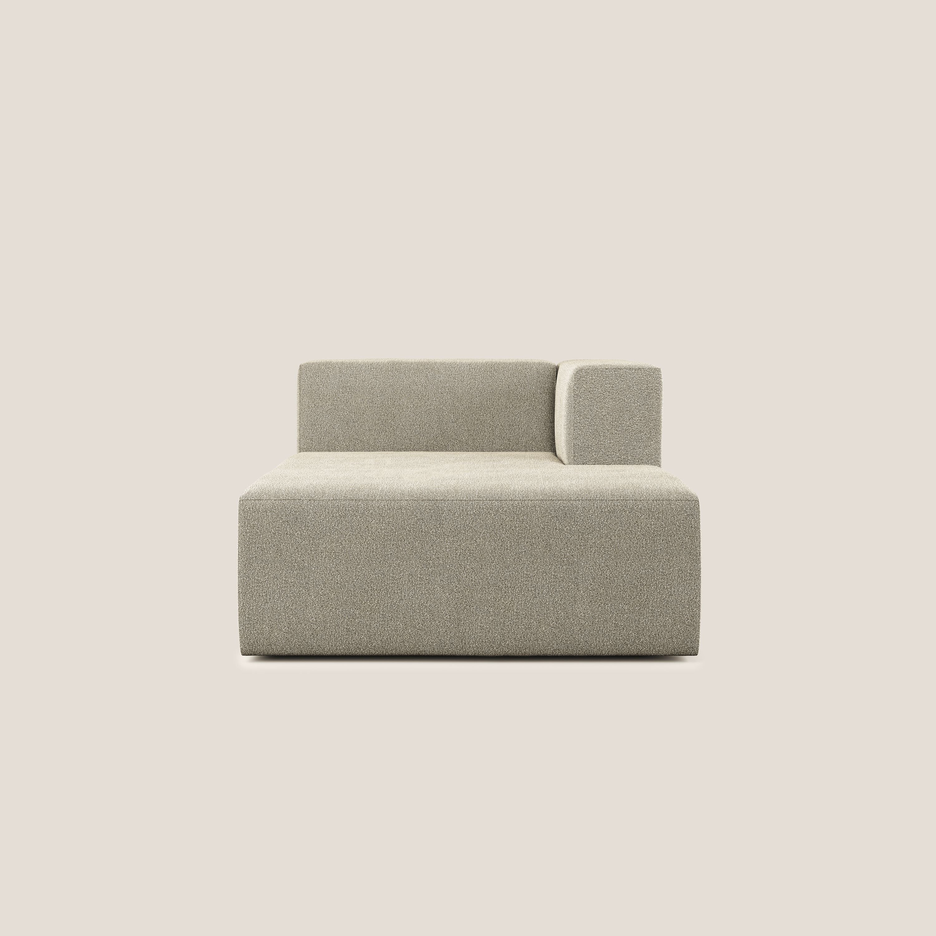 Nettuno modulo chaise longue in morbido tessuto bouclè T07 beige - divani.store