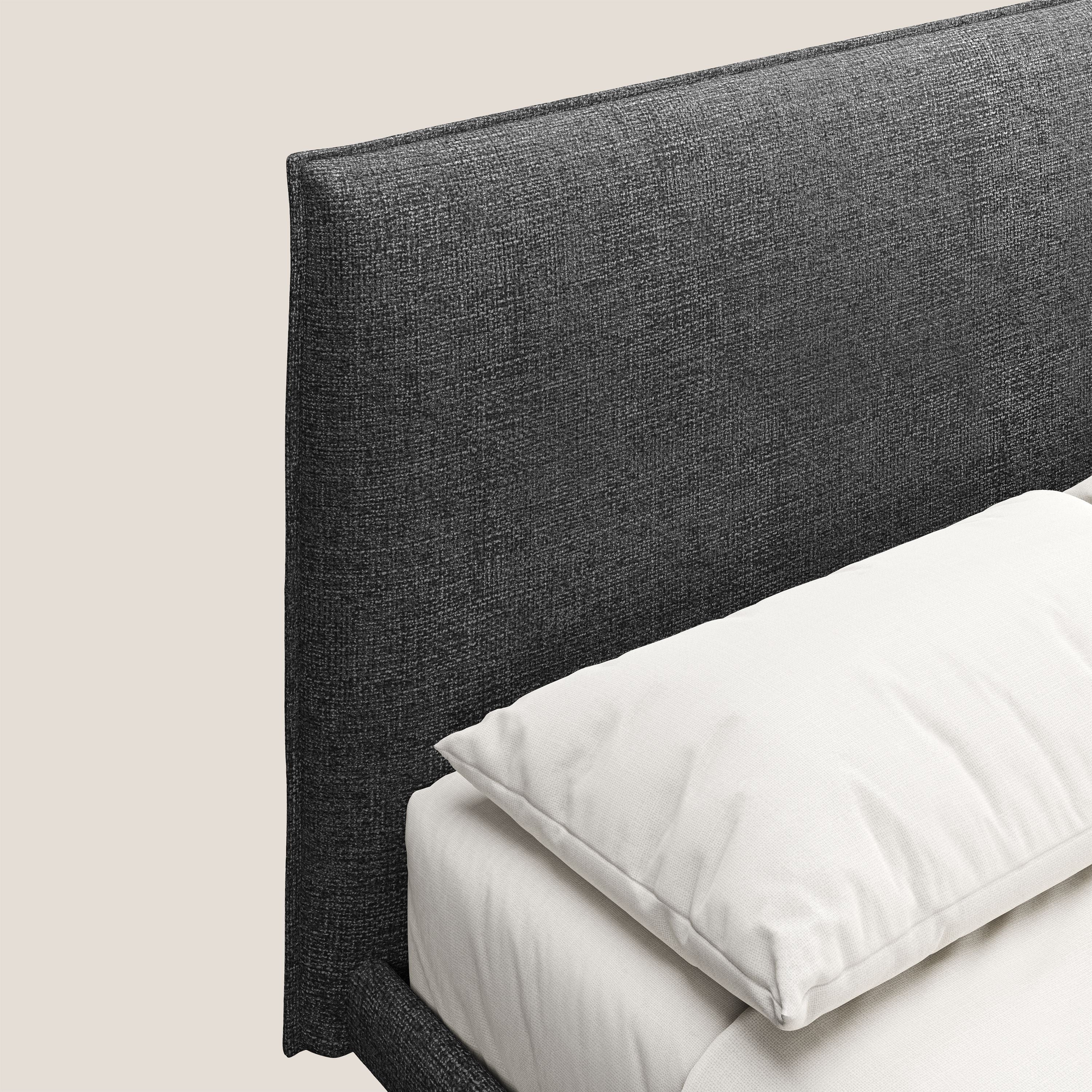 Theo letto imbottito moderno sfoderabile con piedi alti in metallo in tessuto impermeabile T10 antracite - divani.store