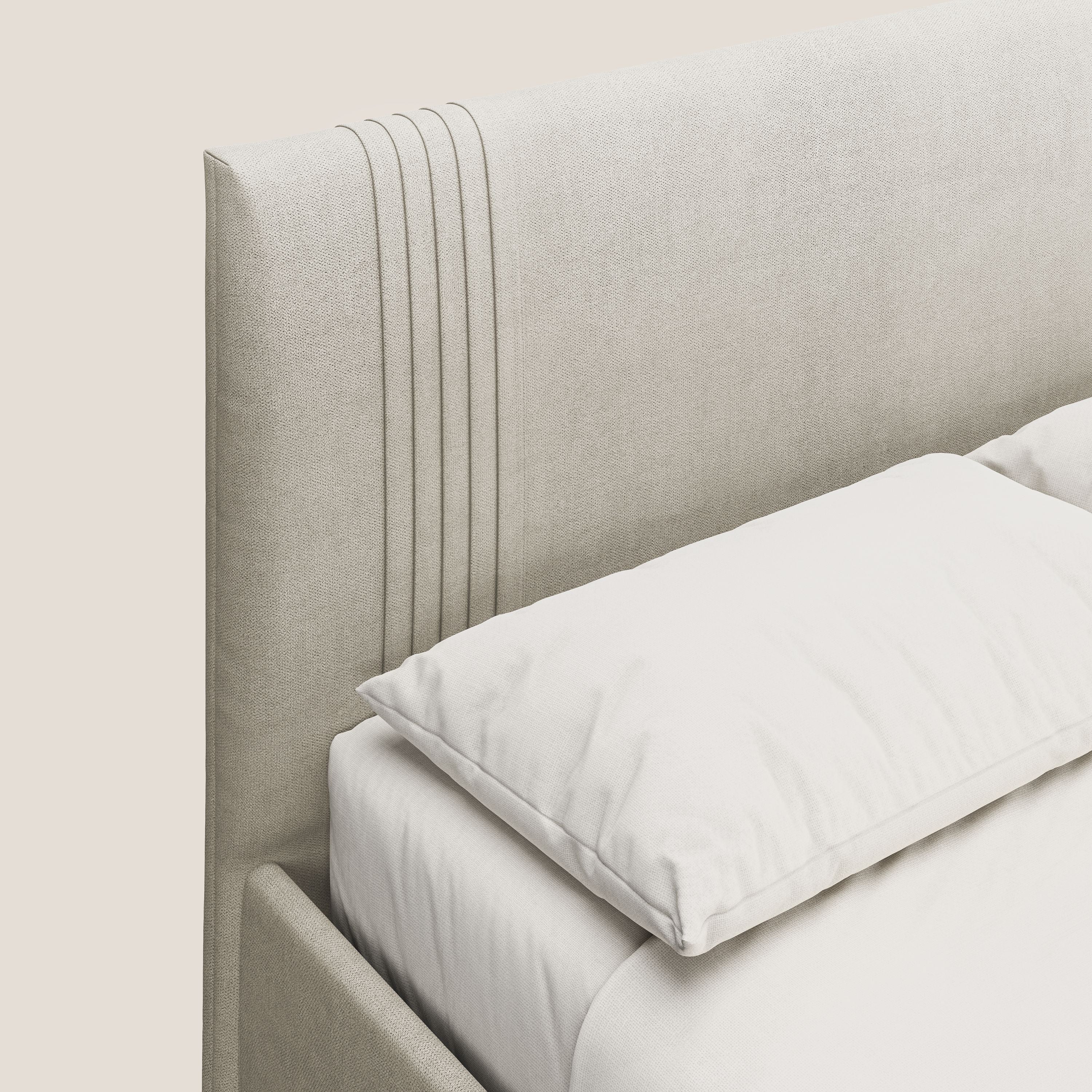 Yvonne letto contenitore in morbido tessuto impermeabile T02 panna - divani.store