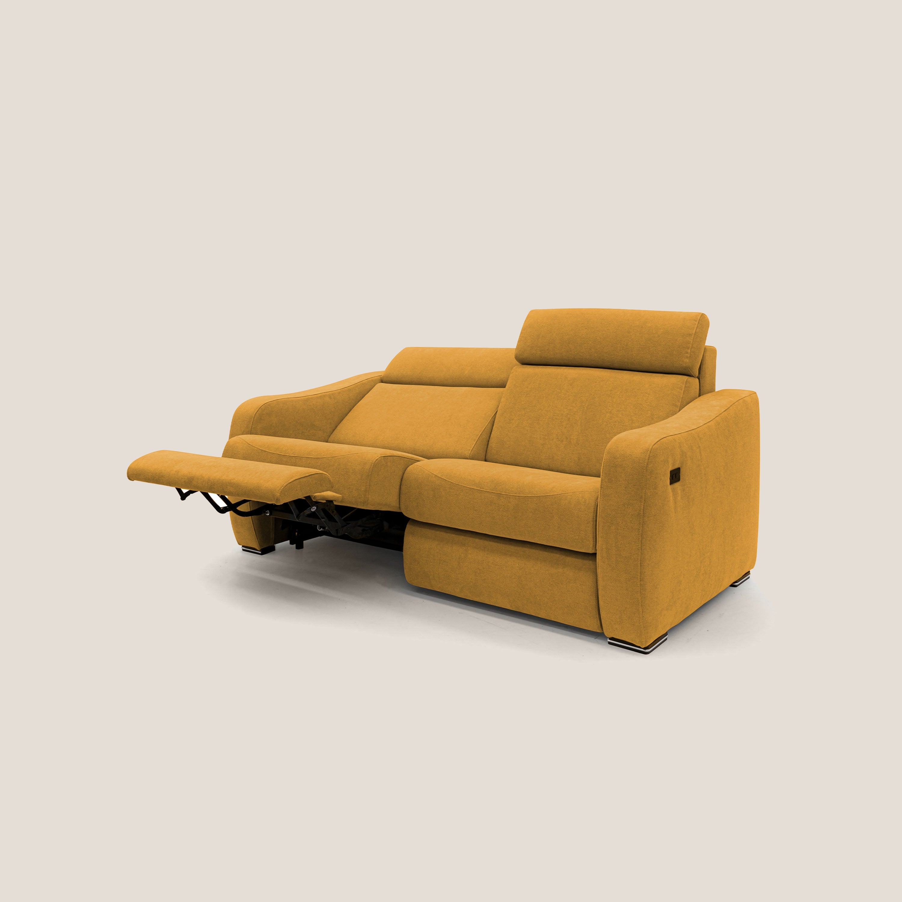 Gummy Divano con meccanismo relax elettrico giallo - divani.store