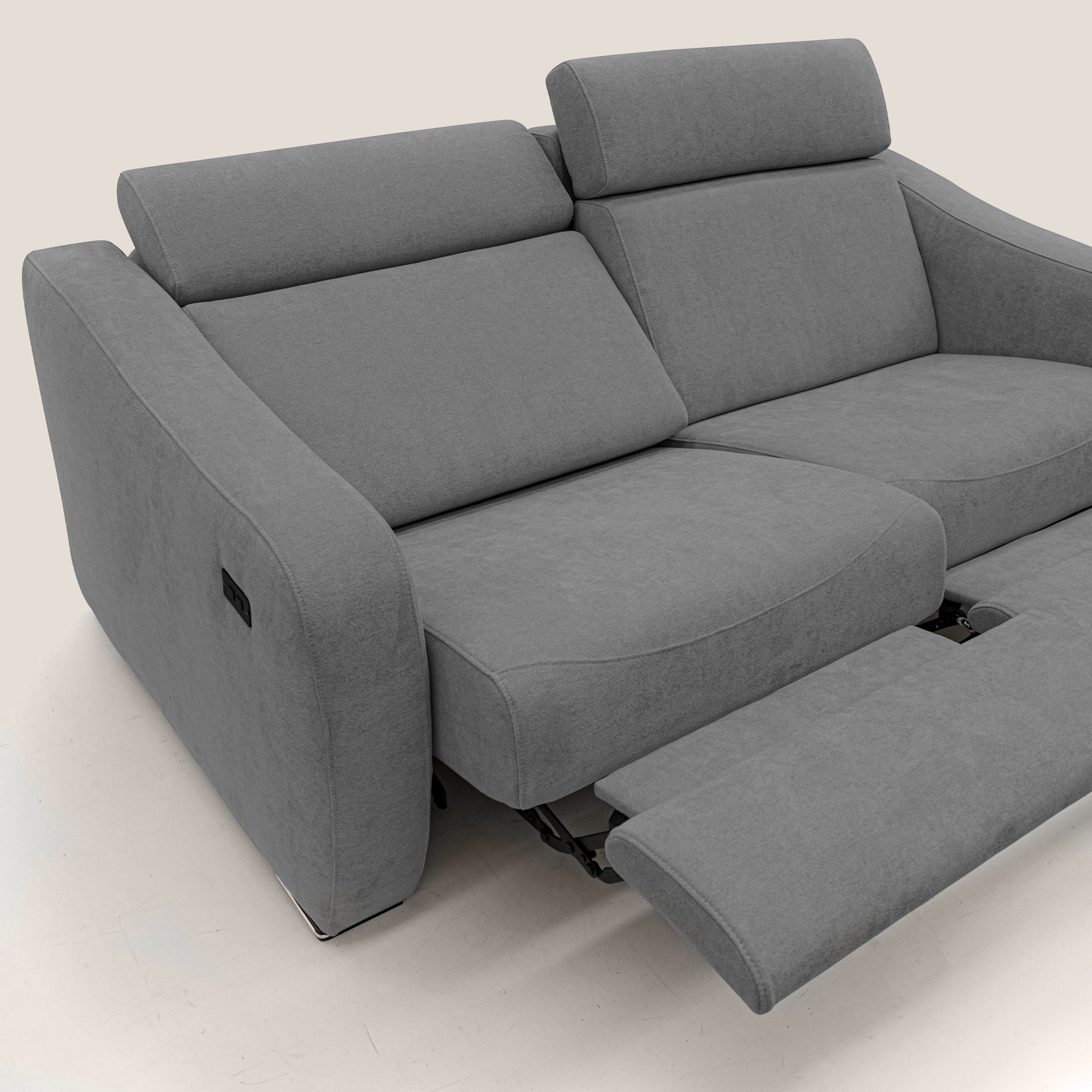 Gummy Divano con meccanismo relax elettrico grigio - divani.store