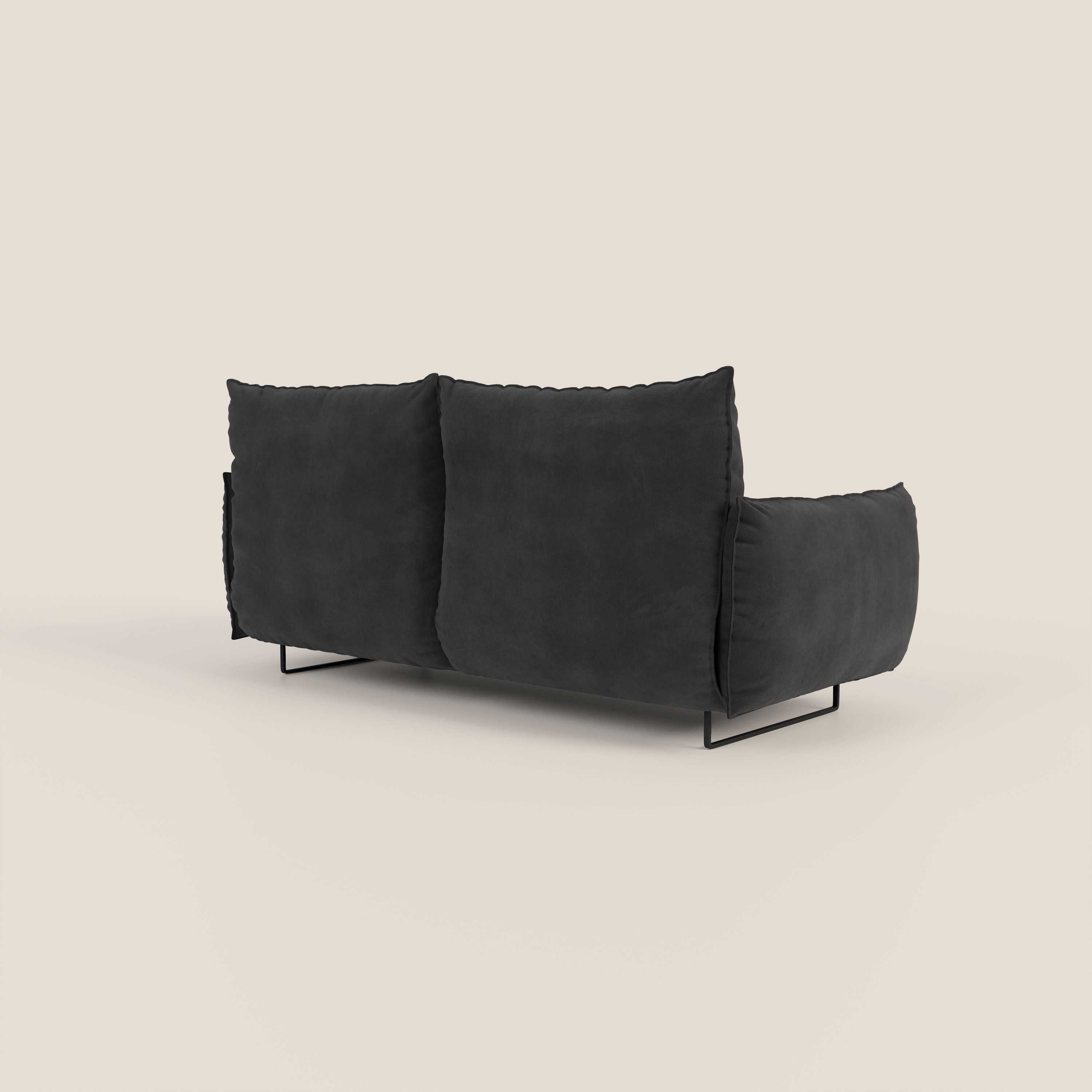 Monamour Divano dal design moderno con opzione relax elettrico in microfibra smacchiabile impermeabile T11 nero - divani.store