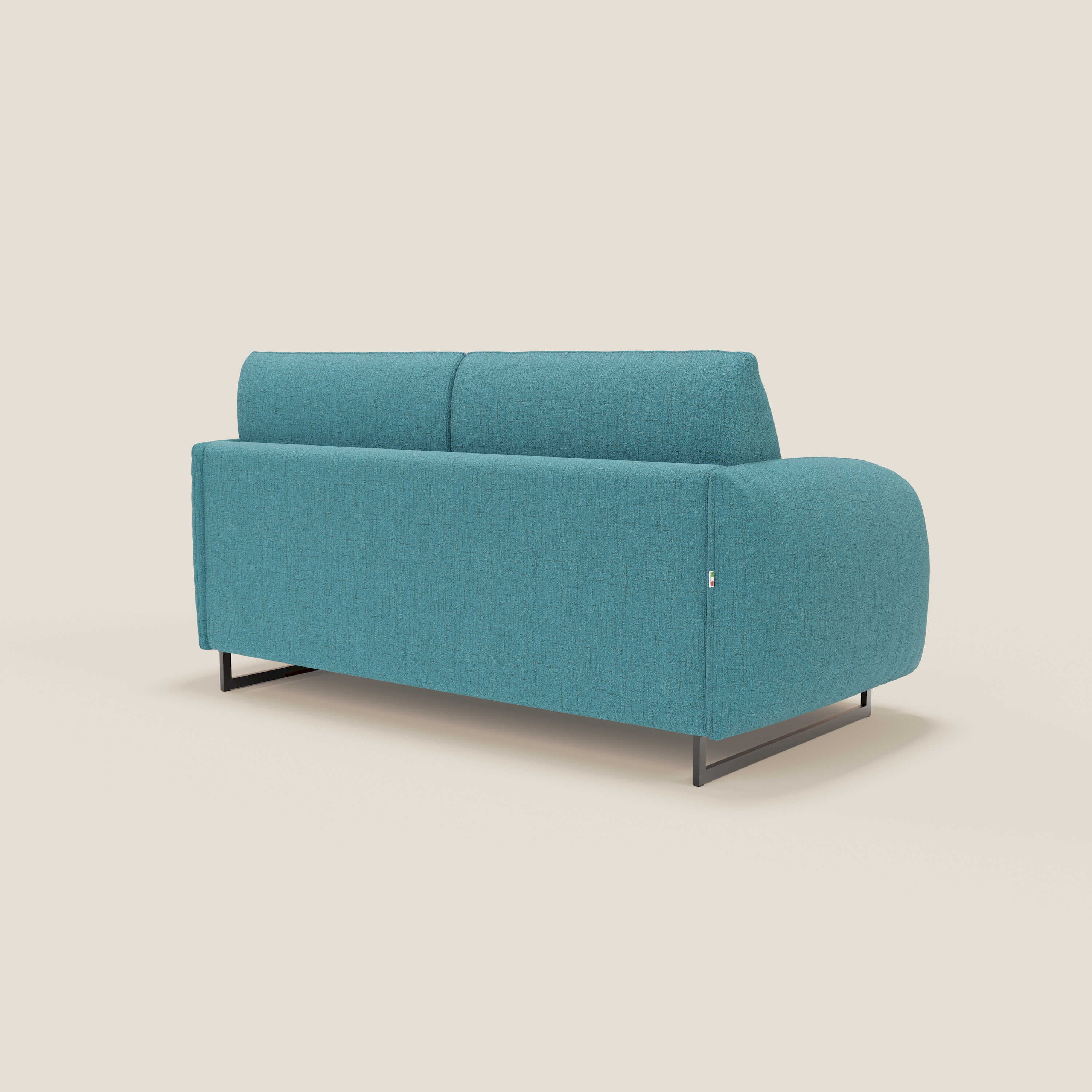 Ninfea divano letto Design Morbido con Piedini alti in Metallo e Materasso H18 cm in tessuto impermeabile T03 - divani.store