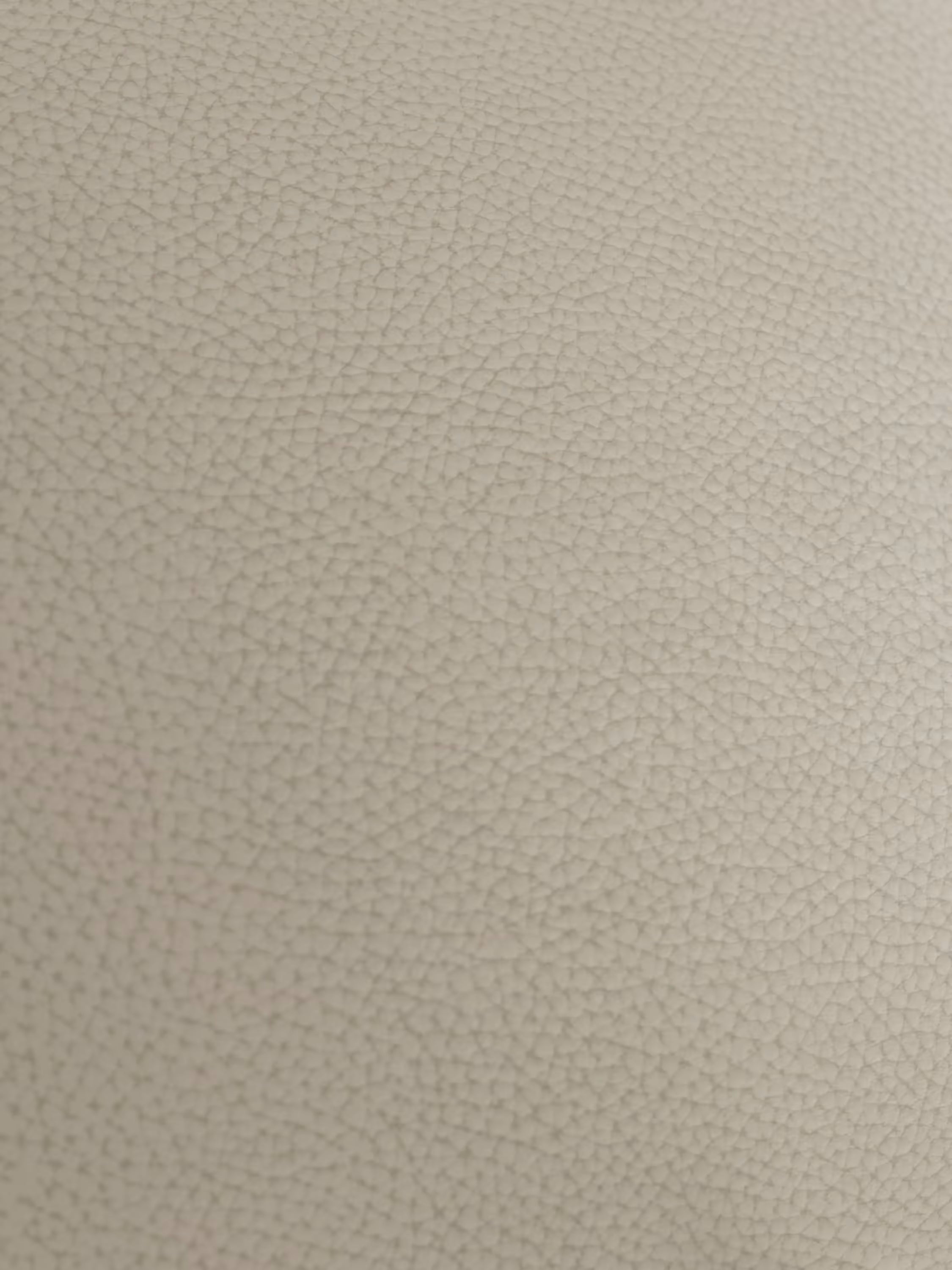 Un primo piano di una superficie beige dalla trama ruvida che ricorda la vera pelle, caratterizzata da piccoli motivi simili a ciottoli distribuiti uniformemente sul materiale e da sottili ombreggiature che ne esaltano la grana — una caratteristica dell’artigianato di cui è esempio il modello Chester 4 Posti 3 sedute in Vera Pelle – Chesterfield Capitonné Artigianale di Divani.Negozio.