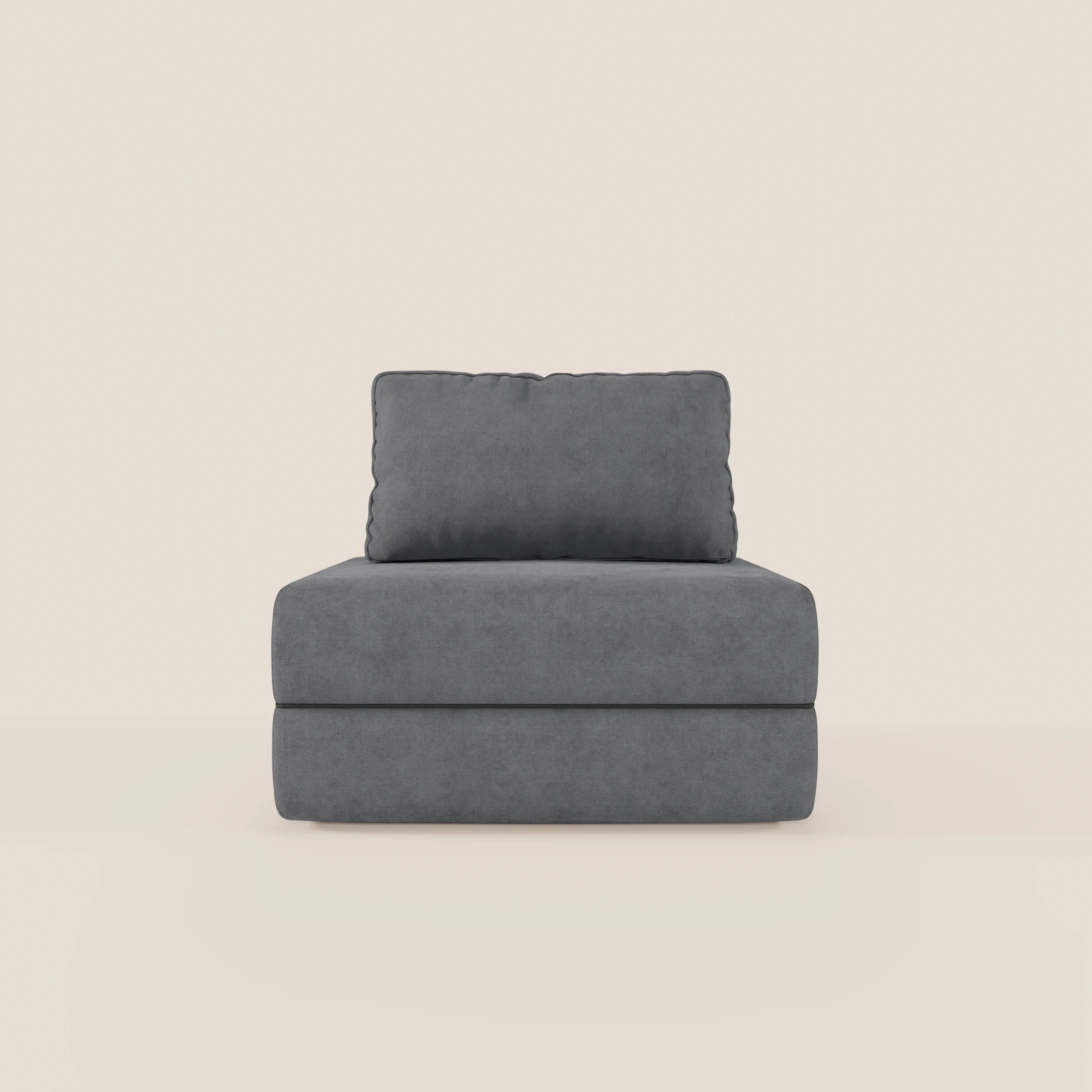 Rift poltrona letto con materasso alto 22 cm e memory foam - schienale mobile e tessuto smacchiabile T31 - divani.store