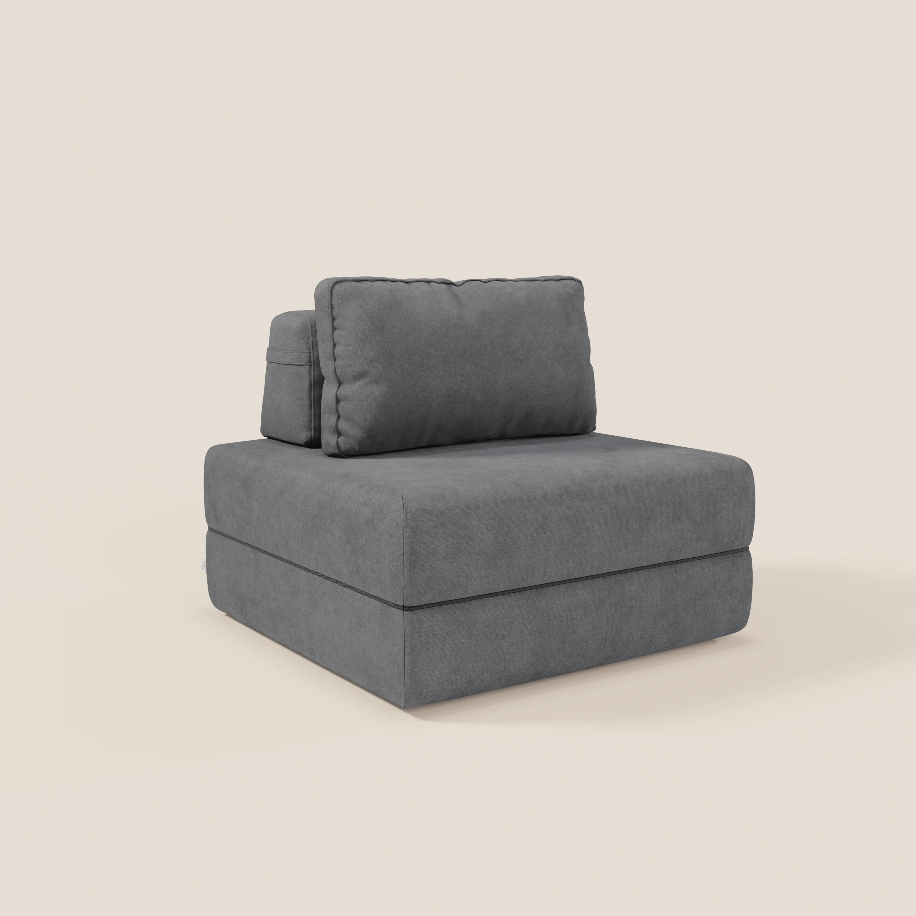 Rift poltrona letto con materasso alto 22 cm e memory foam - schienale mobile e tessuto smacchiabile T31 - divani.store