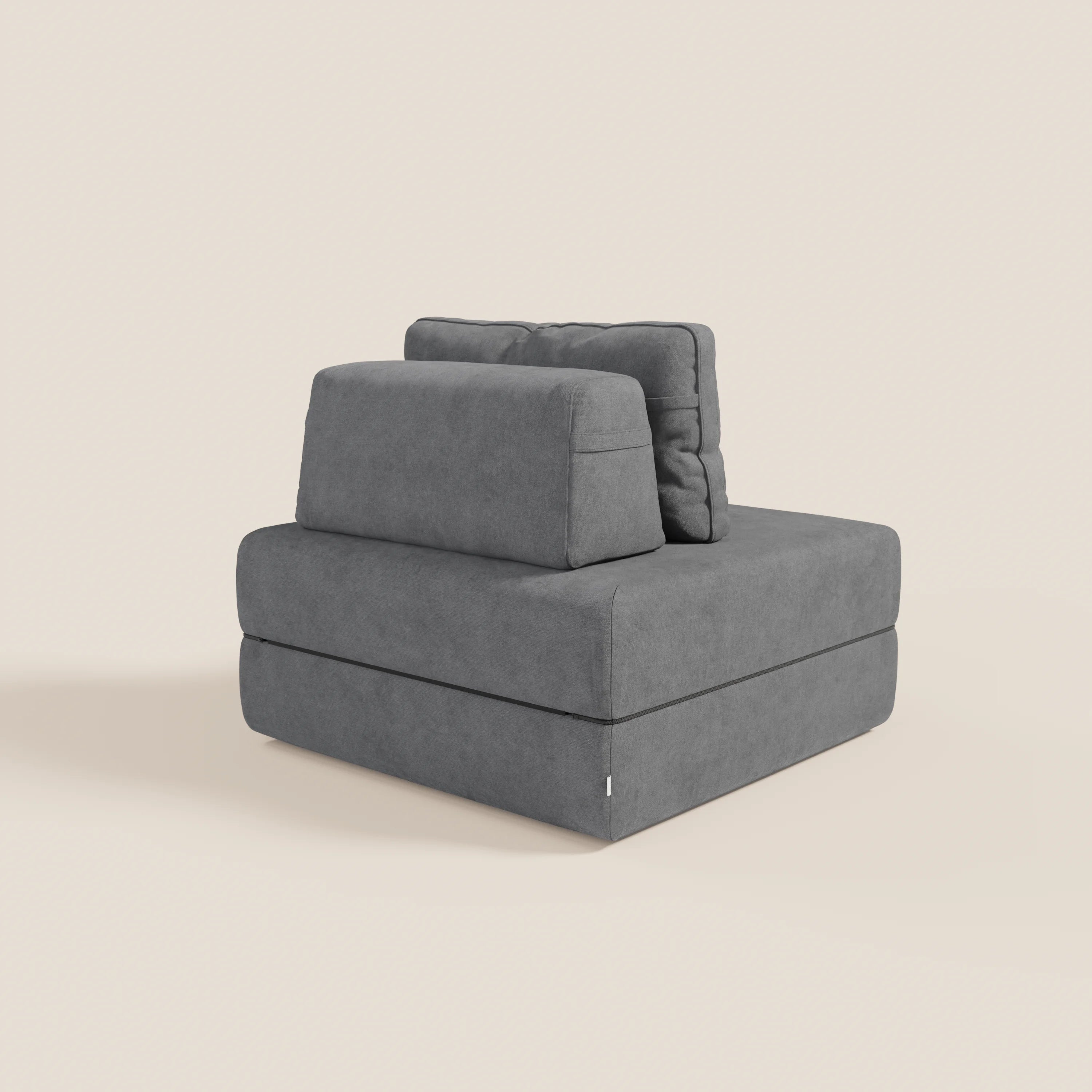 Rift poltrona letto con materasso alto 22 cm e memory foam - schienale mobile e tessuto smacchiabile T31 - divani.store