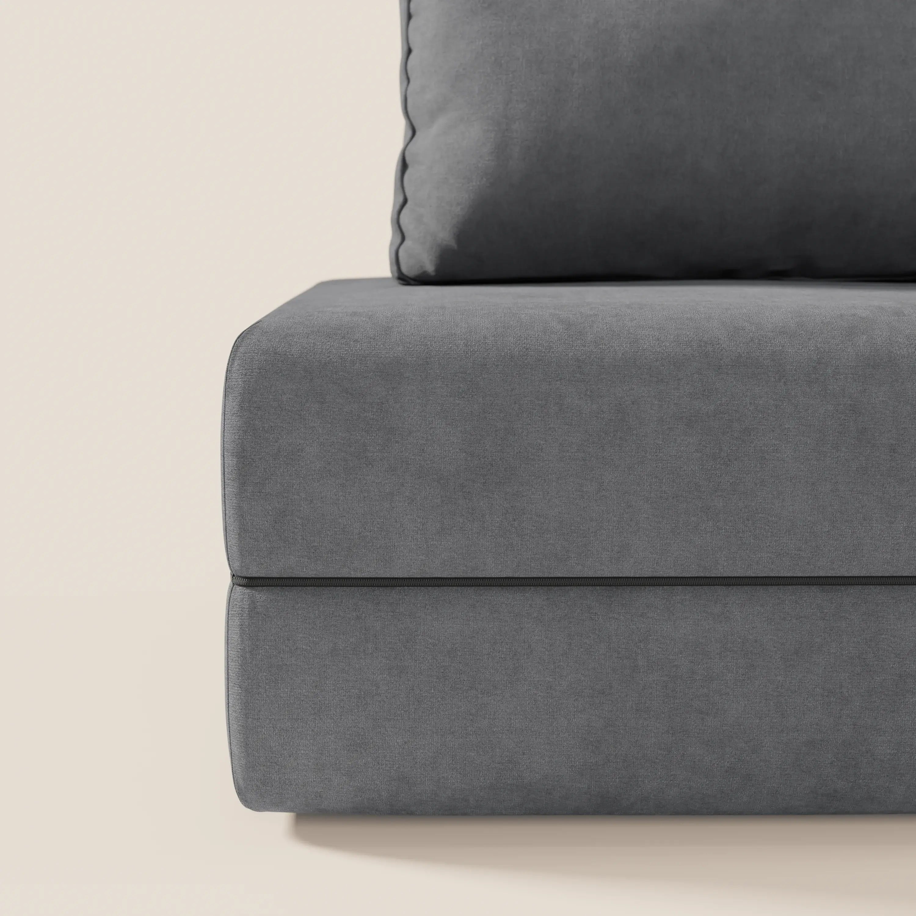 Rift poltrona letto con materasso alto 22 cm e memory foam - schienale mobile e tessuto smacchiabile T31 - divani.store